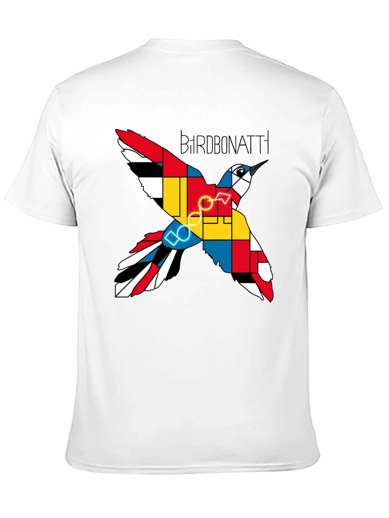 Camiseta Negra Bird Bonatti Diseño Abstracto