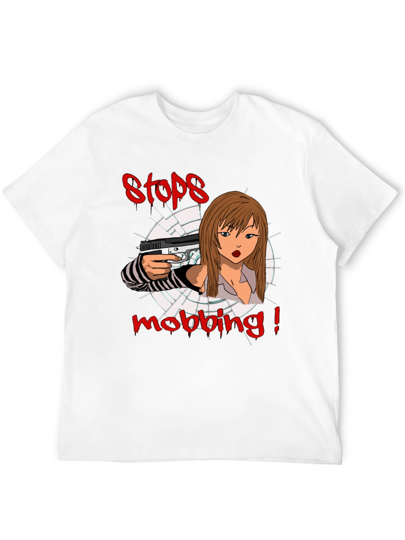 Camiseta Negra con Diseño Anti-Acoso Escolar