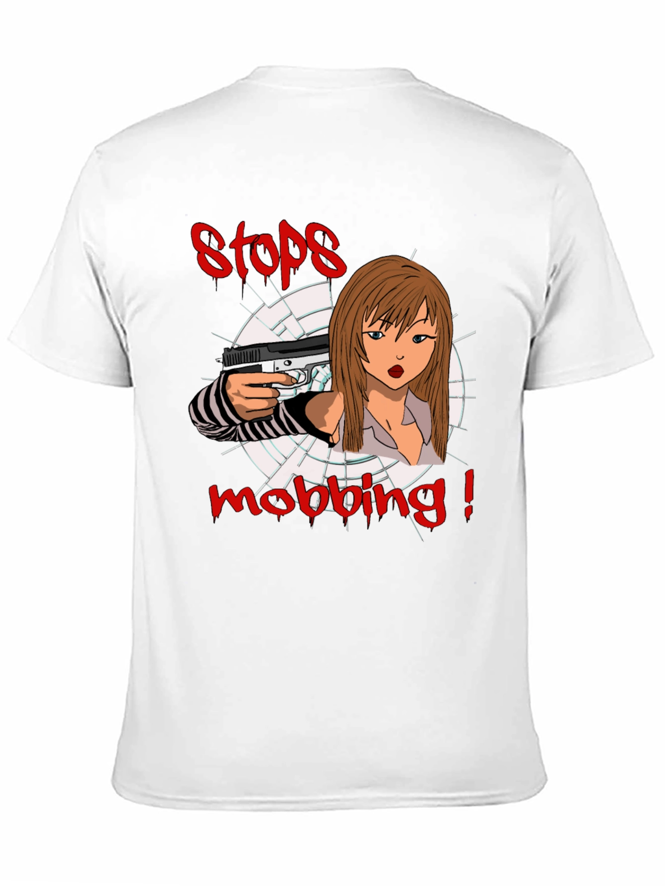 Camiseta Negra con Diseño Anti-Acoso Escolar