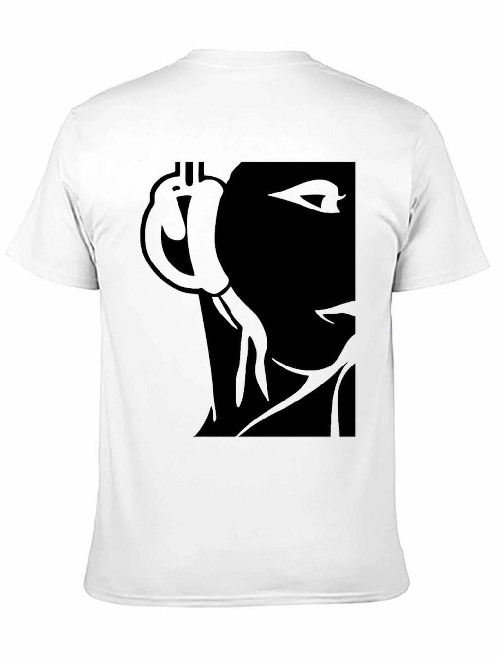 Camiseta Negra con Diseño Abstracto para Hombre
