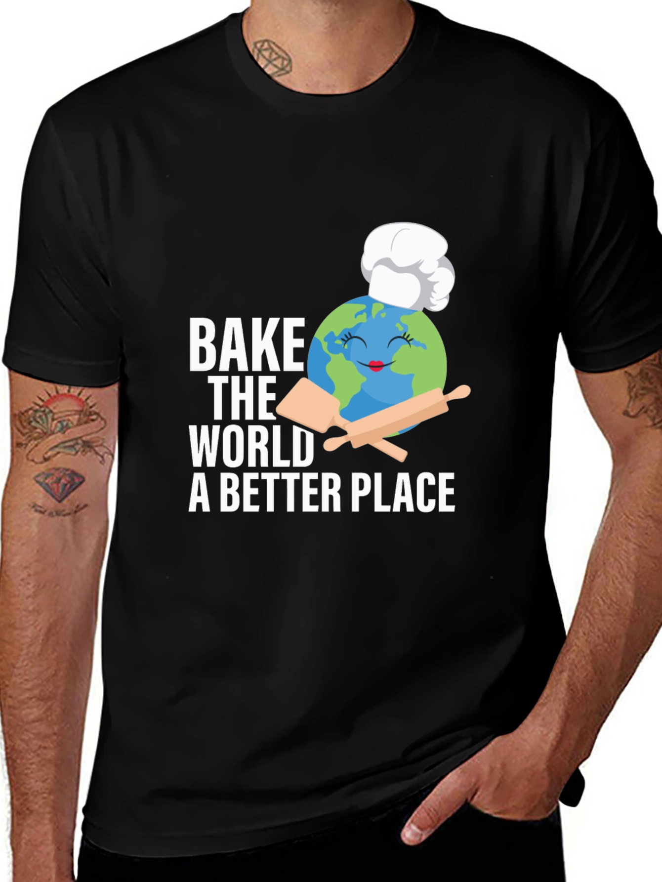 Camiseta Negra Bake the World a Better Place