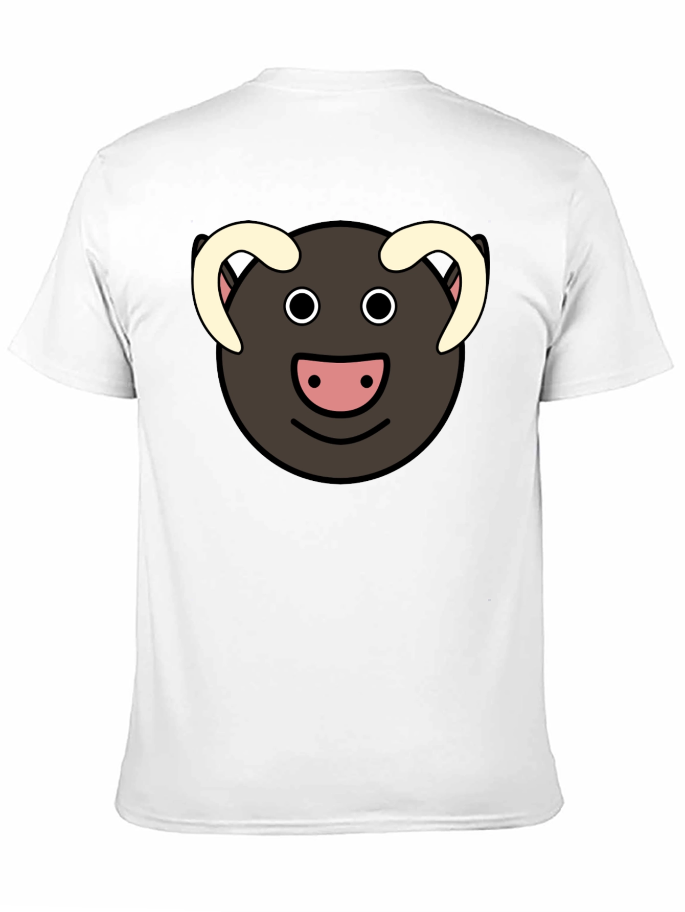 Camiseta Negra con Diseño de Carnero Divertido