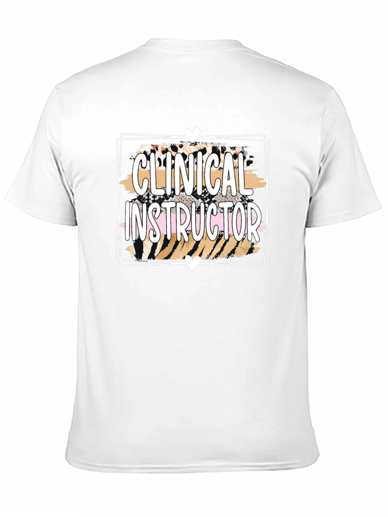 Camiseta Instructor Clínico con Diseño Animal Print
