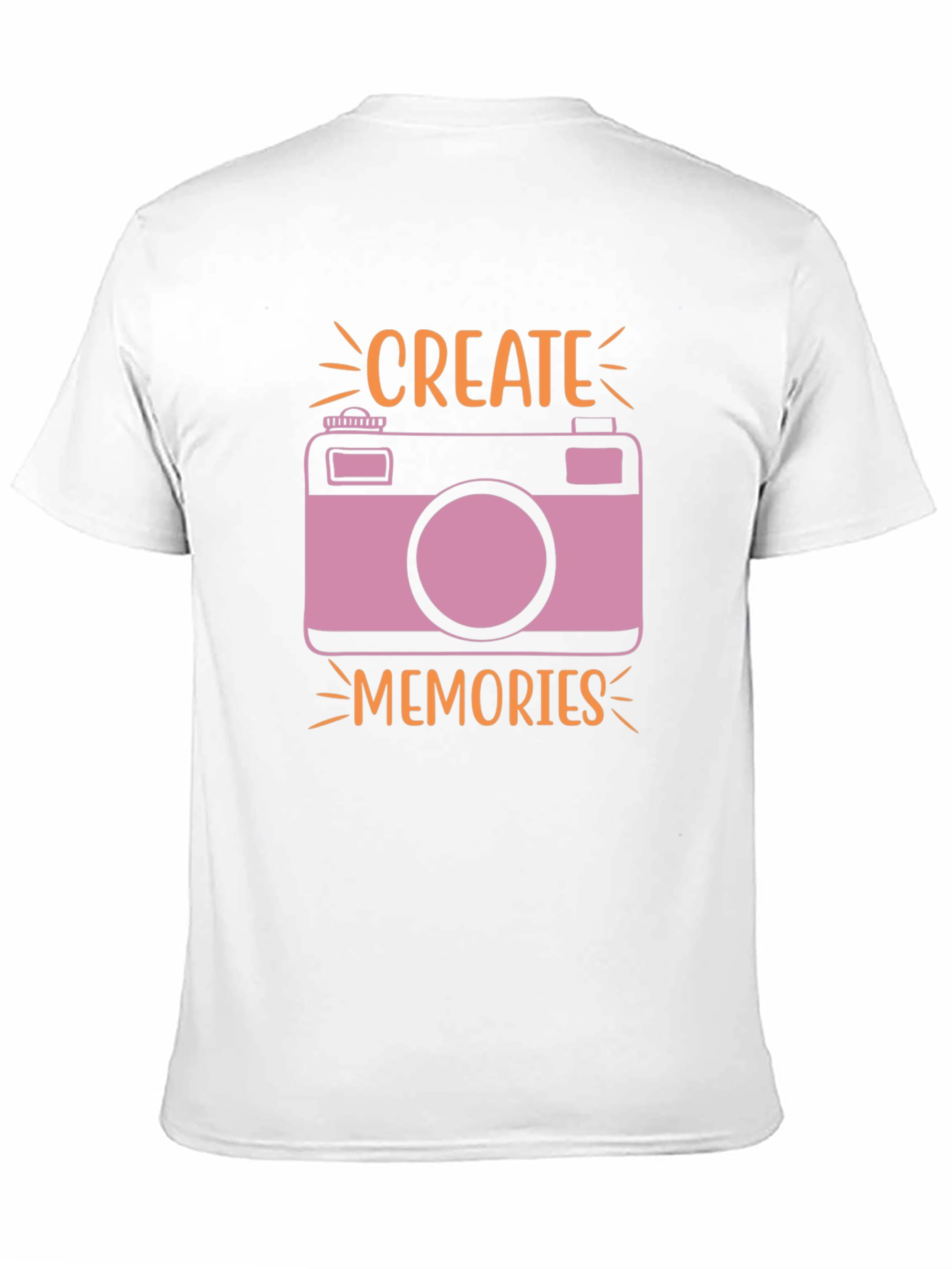 Camiseta Negra con Diseño de Cámara Create Memories
