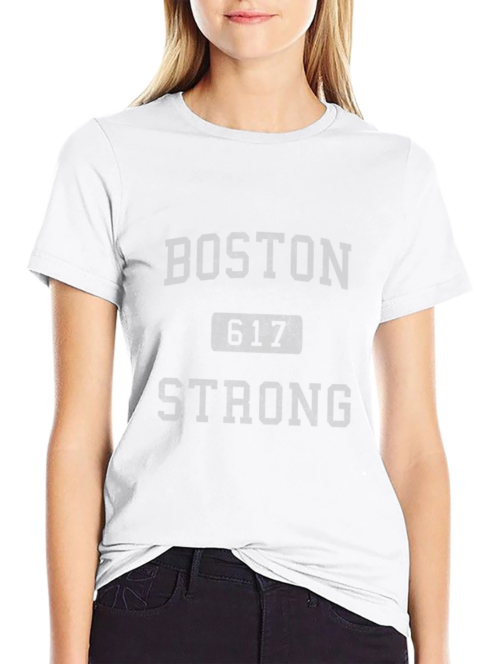 Camiseta Negra Boston Strong 617 para Hombre