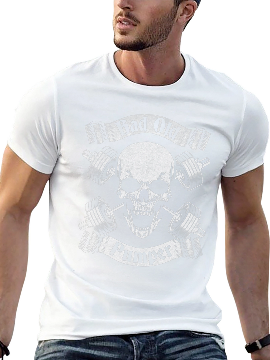 Camiseta Negra Calavera Gym Bad Old Pumper
