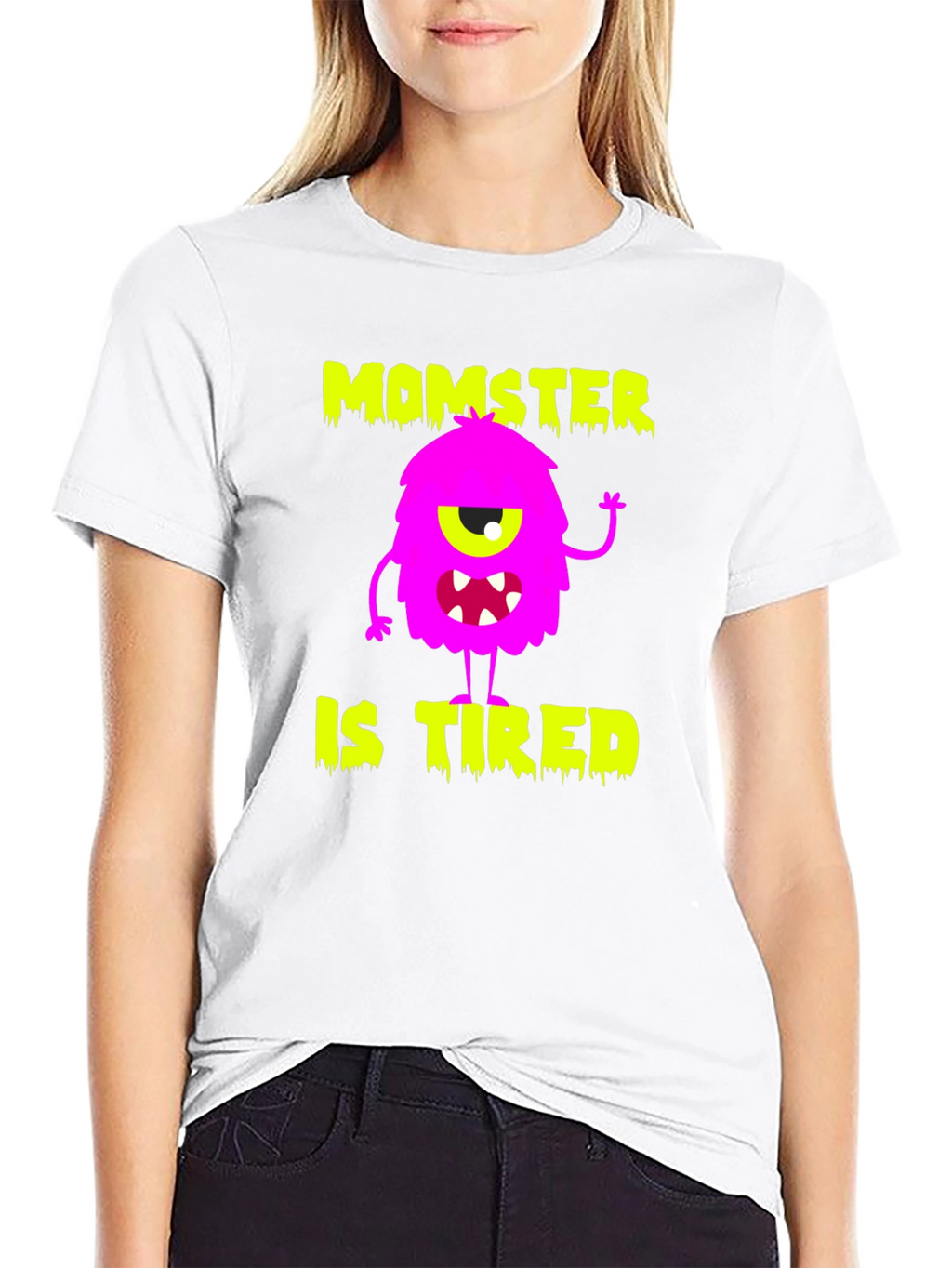 Camiseta Momster is Tired para Mamá Monstruosa