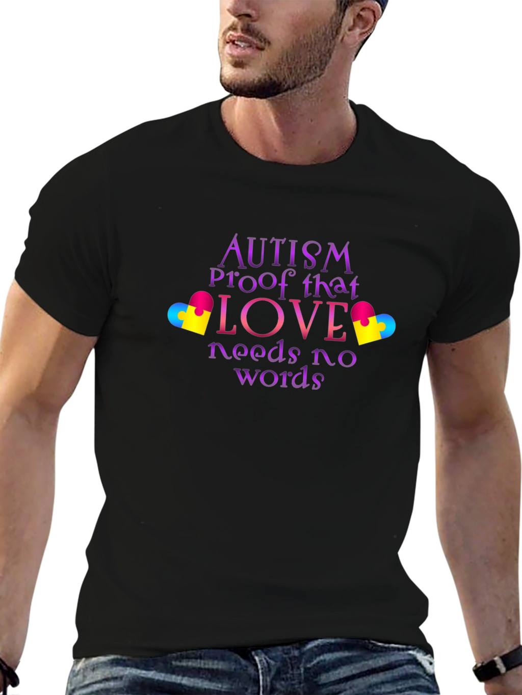 Camiseta Negra Amor Autismo