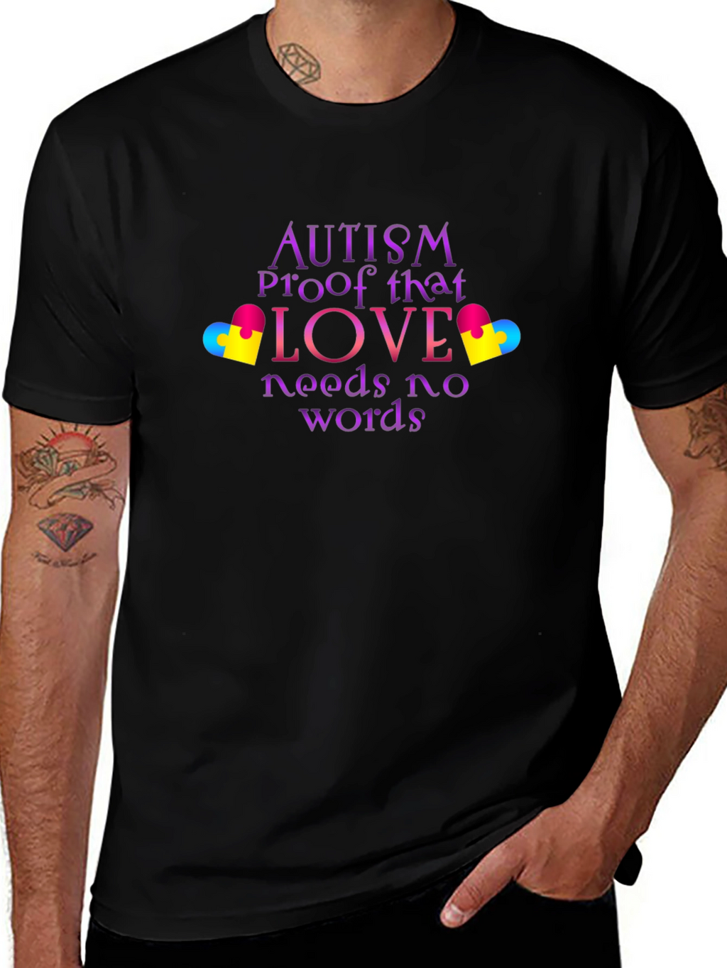 Camiseta Negra Amor Autismo