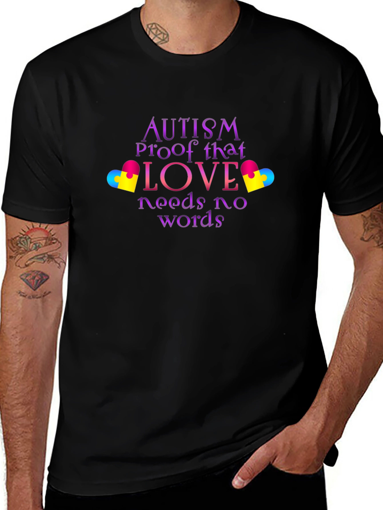 Camiseta Negra Amor Autismo