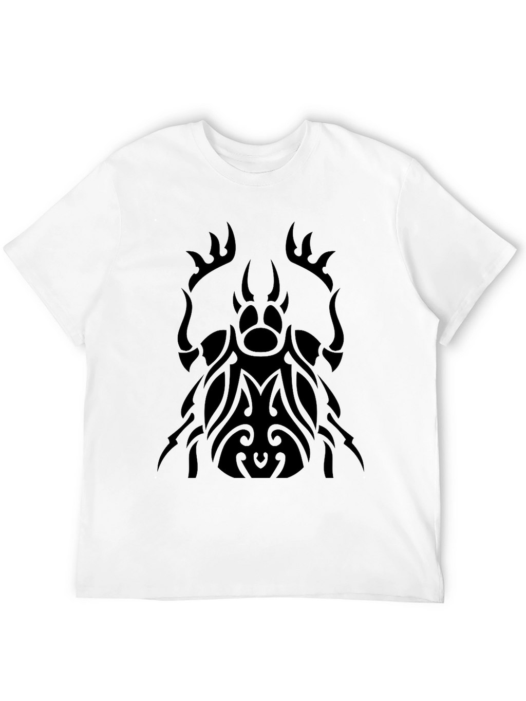 Camiseta Negra con Diseño de Escarabajo Tribal
