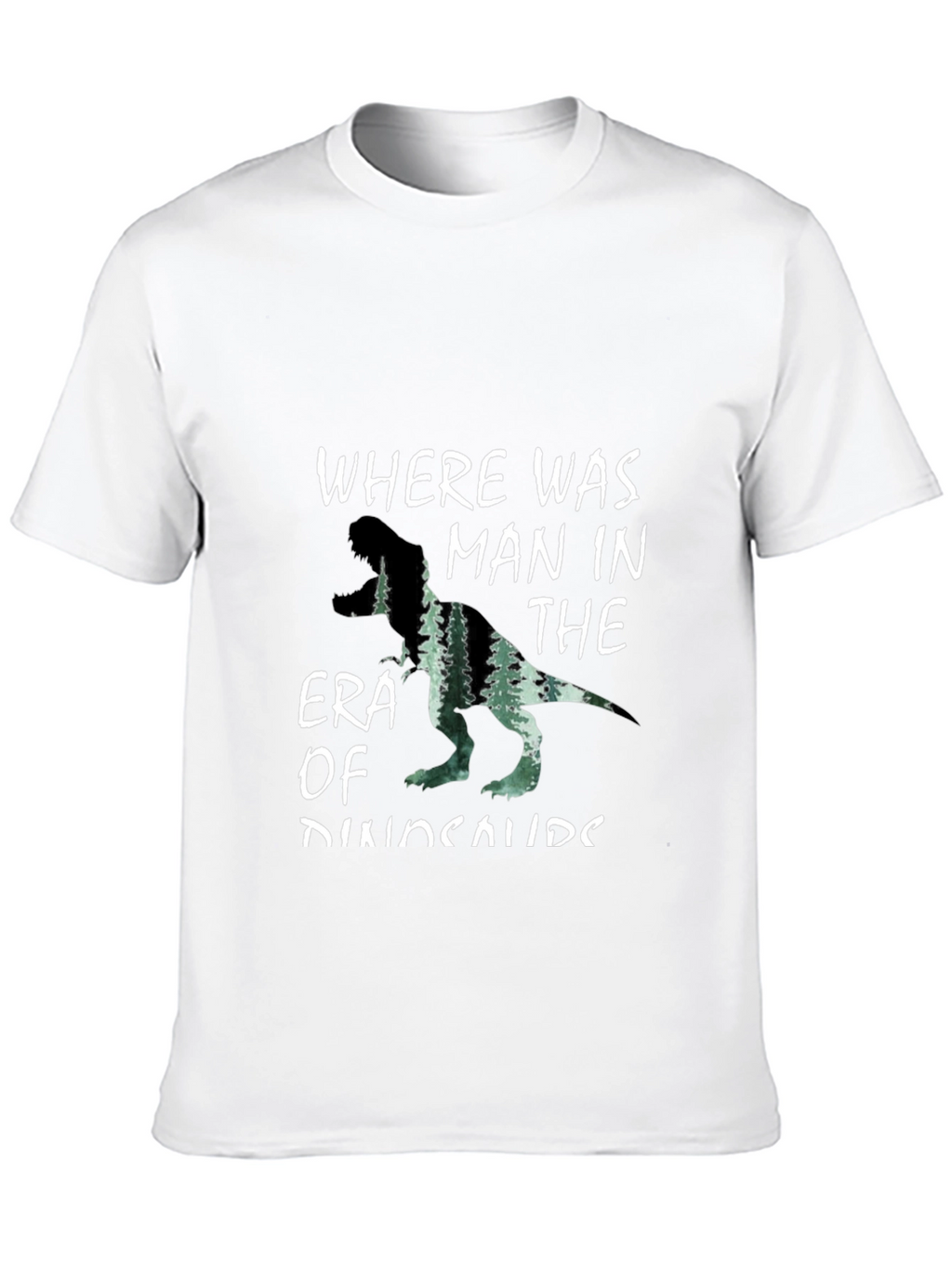 Camiseta Hombre Negra Diseño Dinosaurio