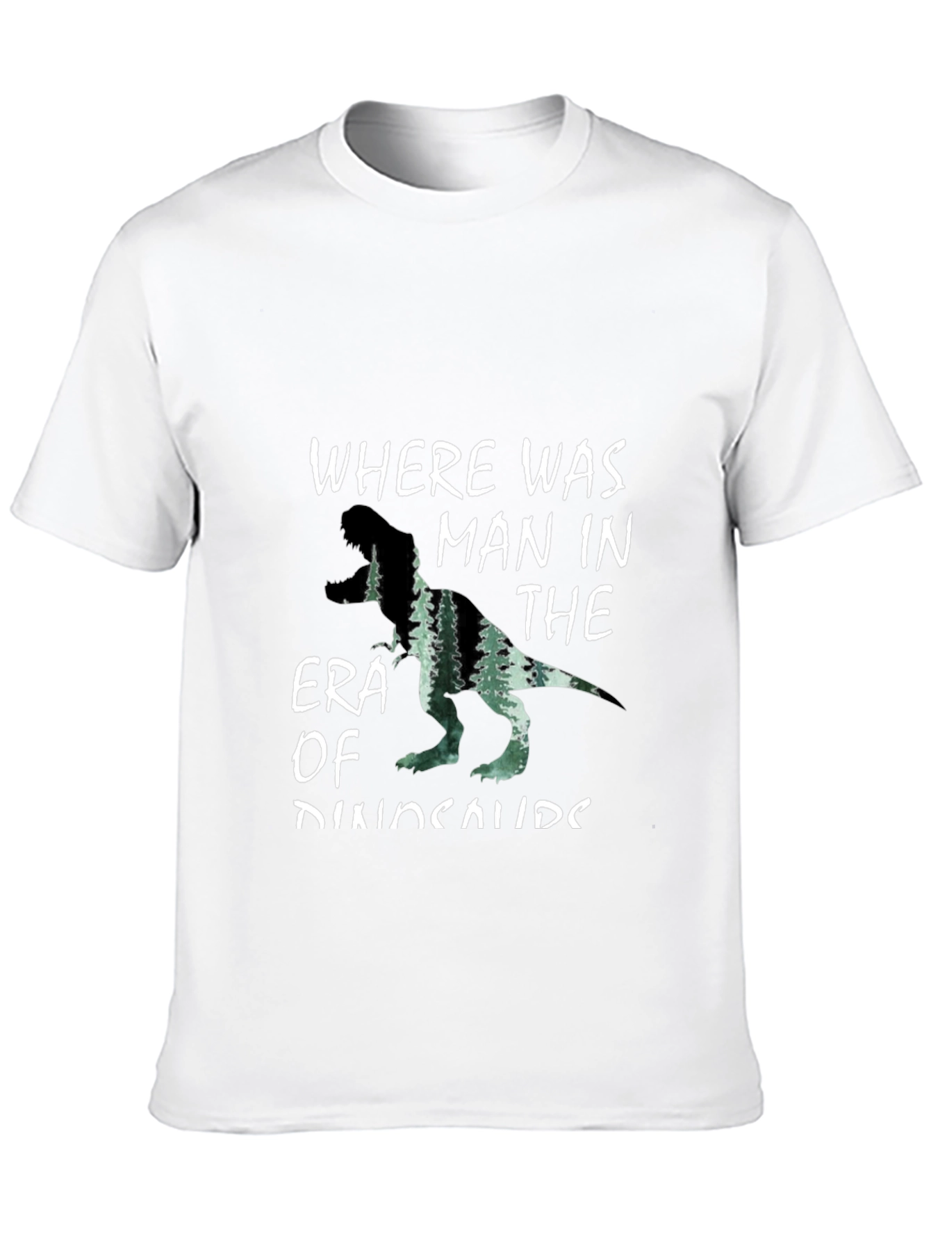 Camiseta Hombre Negra Diseño Dinosaurio