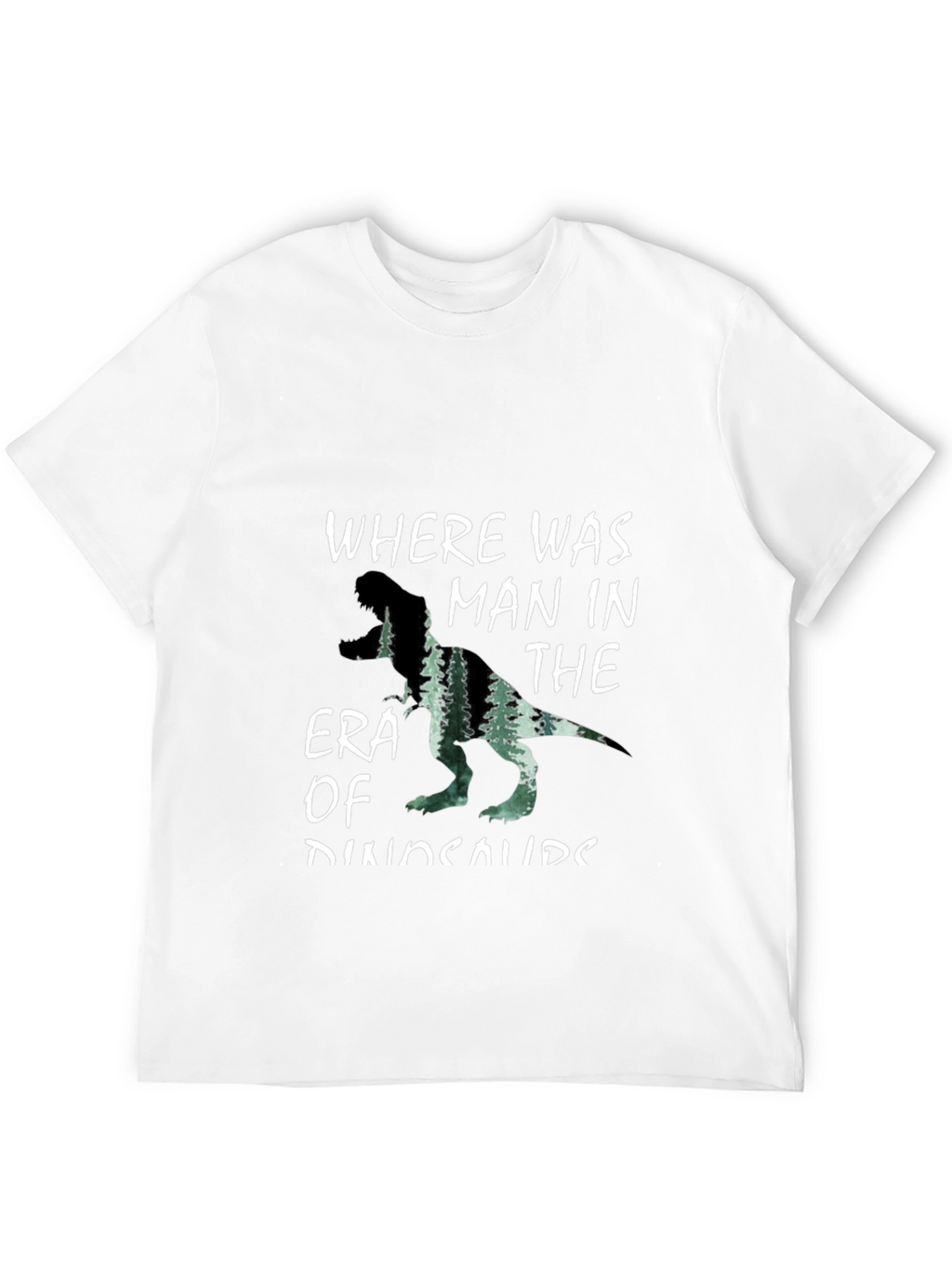 Camiseta Hombre Negra Diseño Dinosaurio