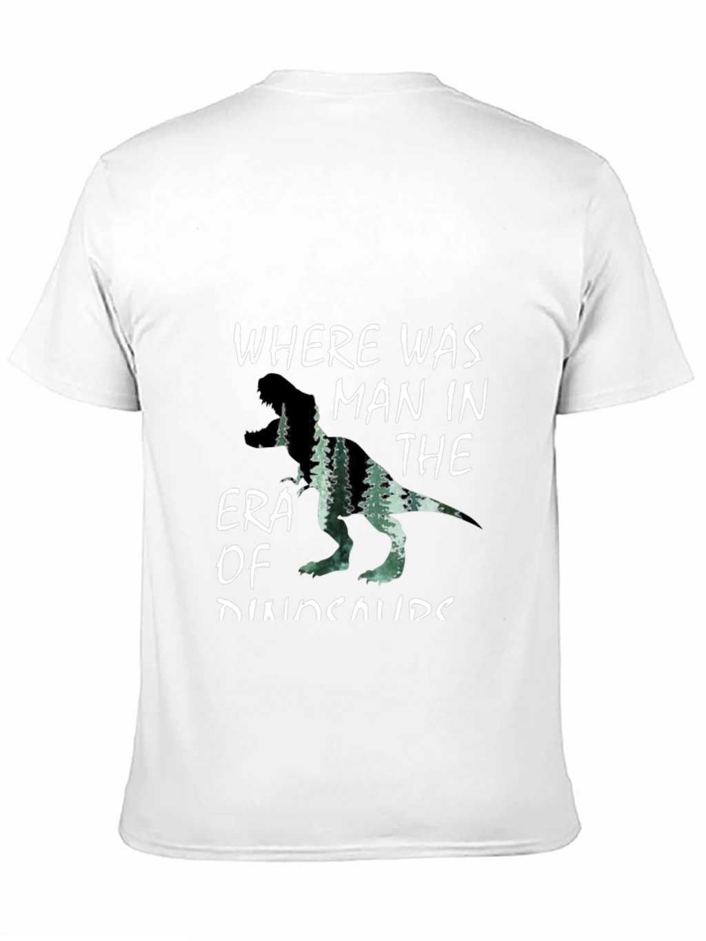 Camiseta Hombre Negra Diseño Dinosaurio