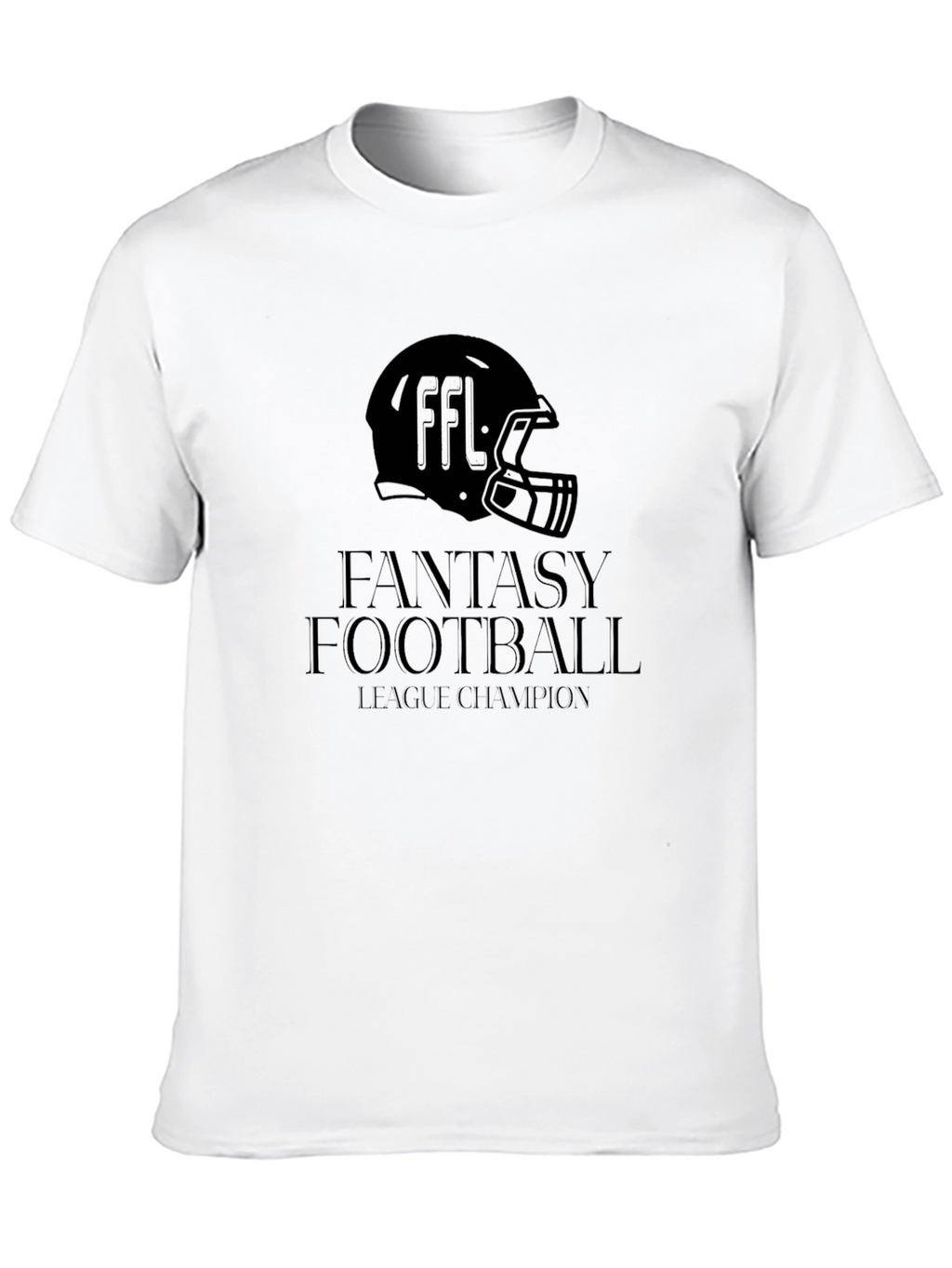 Camiseta Negra Campeón Liga Fútbol Fantasía