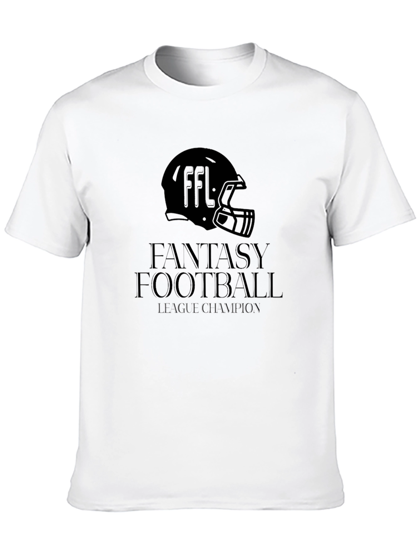 Camiseta Negra Campeón Liga Fútbol Fantasía