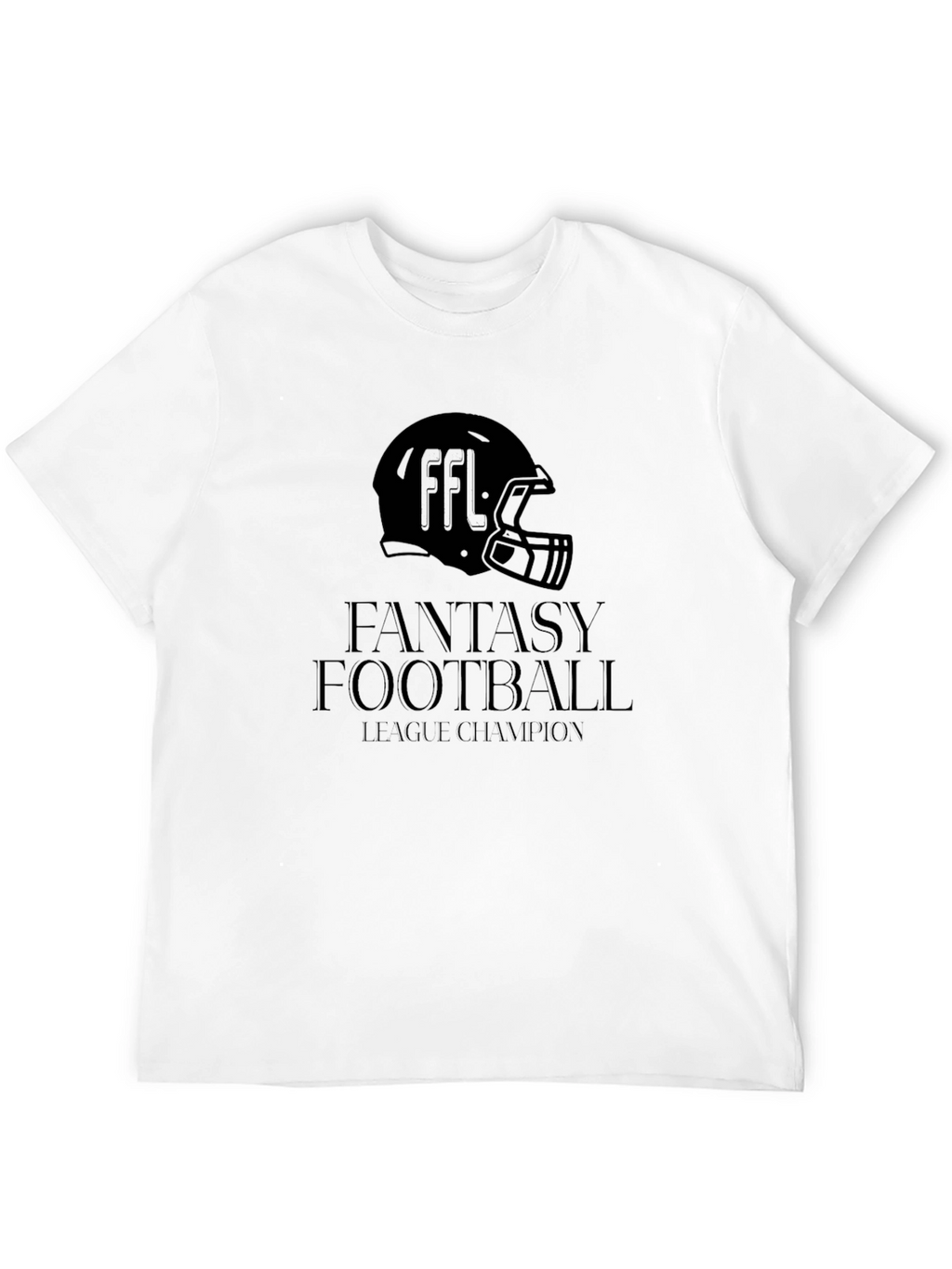 Camiseta Negra Campeón Liga Fútbol Fantasía