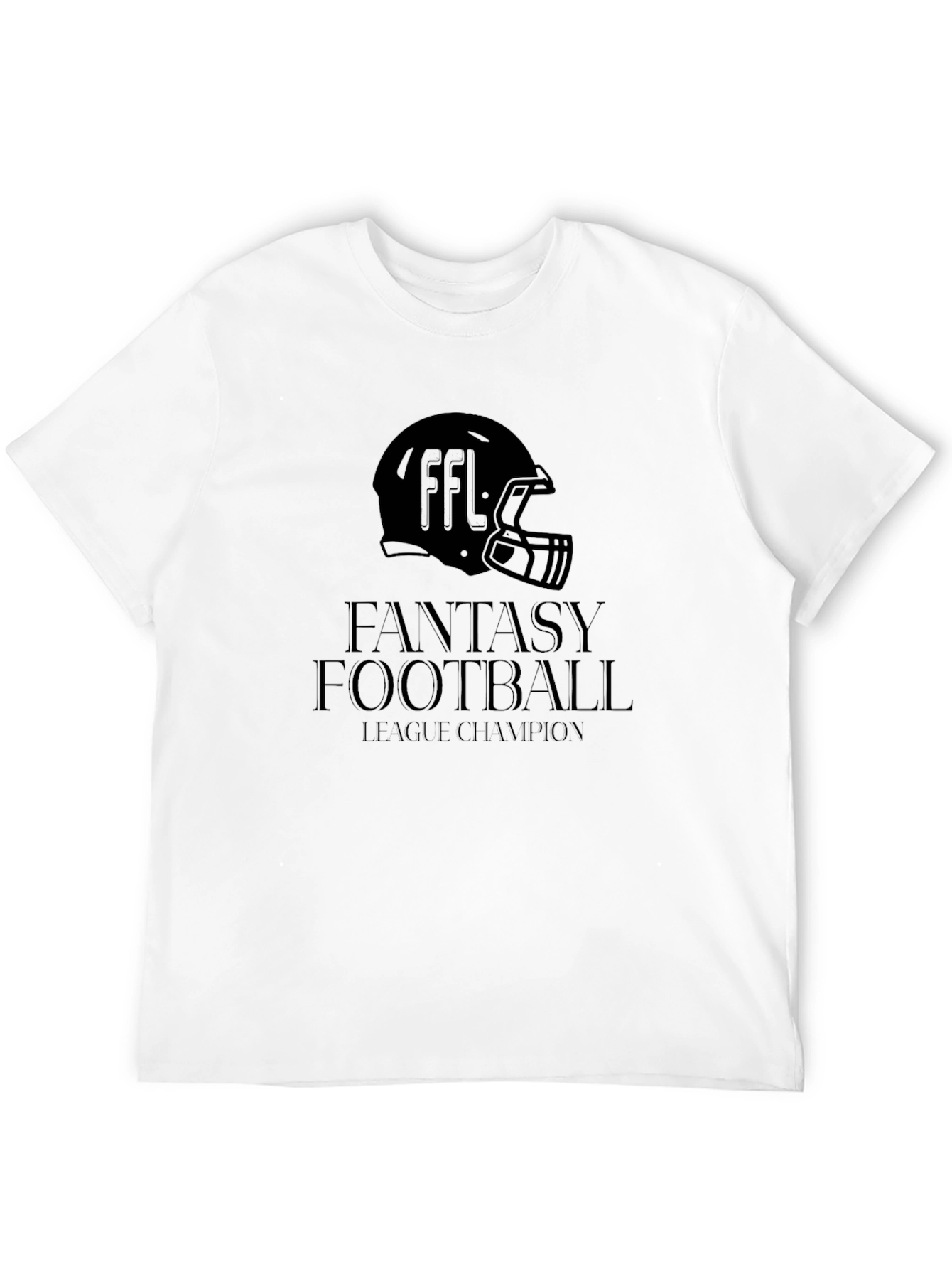Camiseta Negra Campeón Liga Fútbol Fantasía