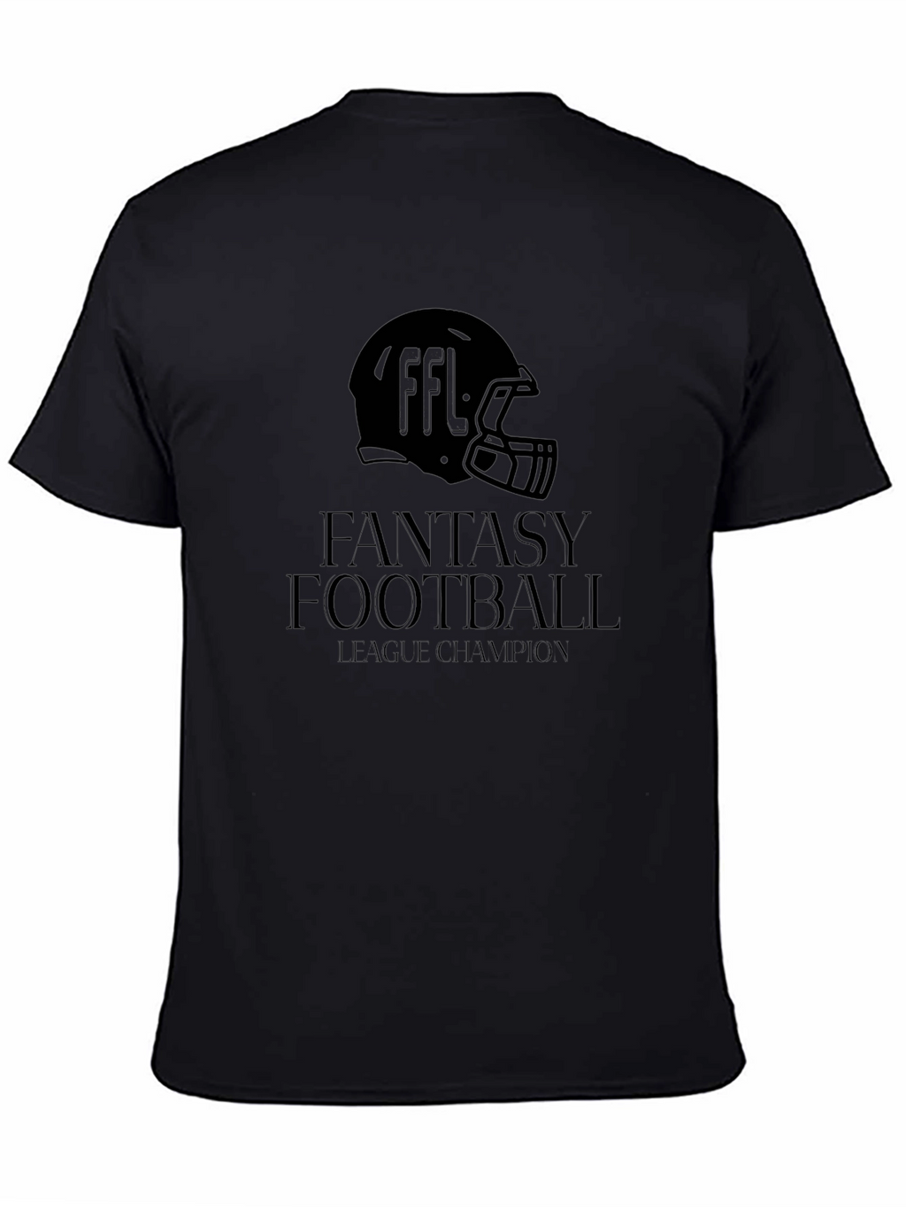 Camiseta Negra Campeón Liga Fútbol Fantasía