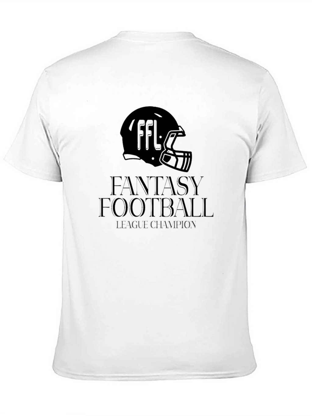 Camiseta Negra Campeón Liga Fútbol Fantasía