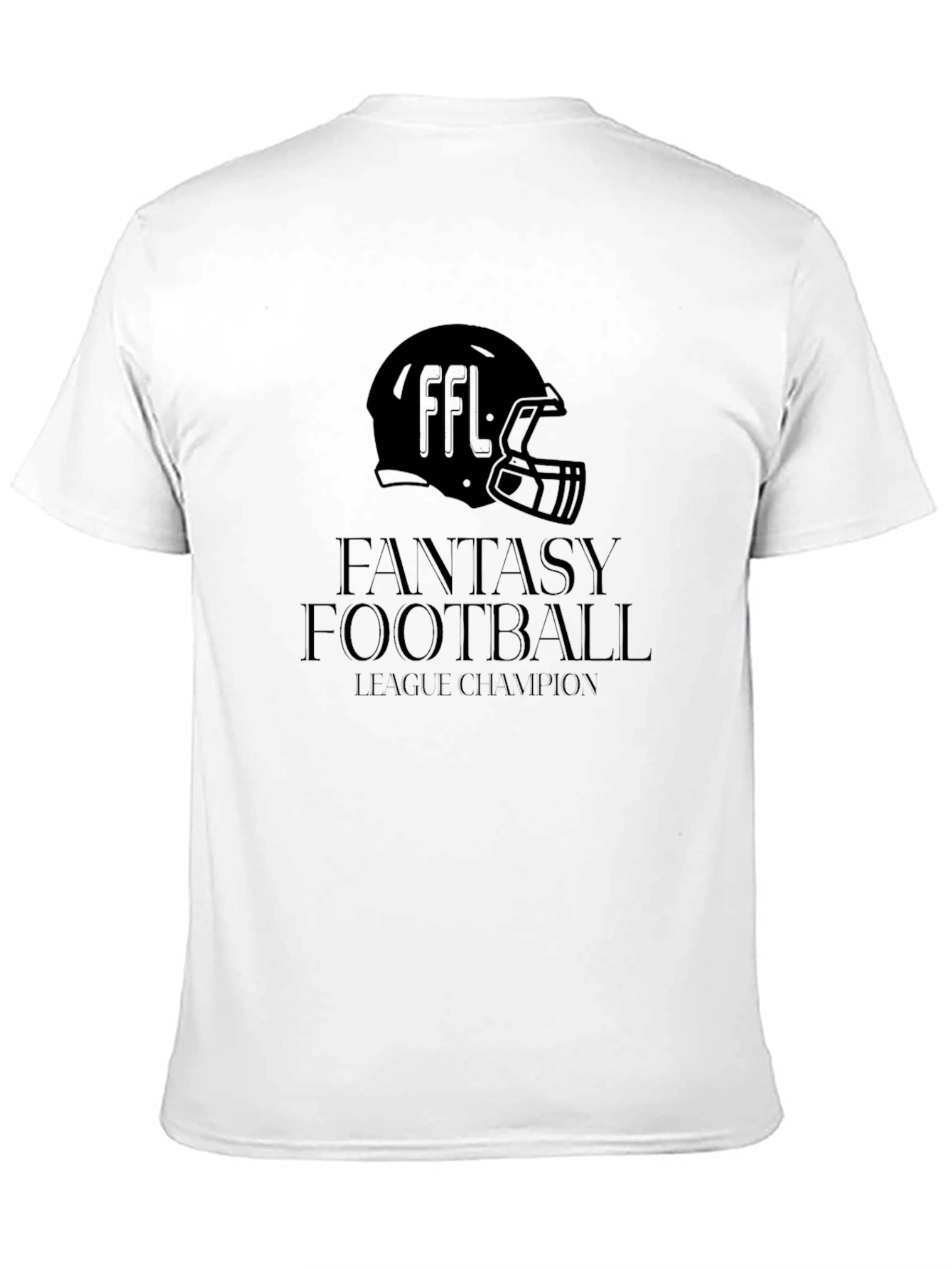 Camiseta Negra Campeón Liga Fútbol Fantasía