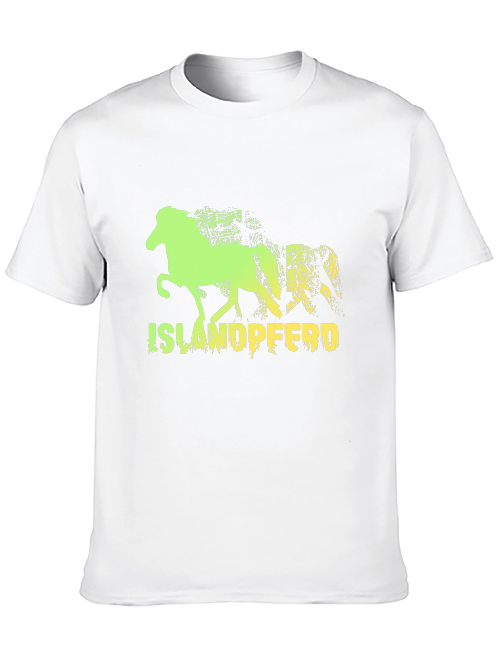 Camiseta Negra con Diseño de Caballo Islandés