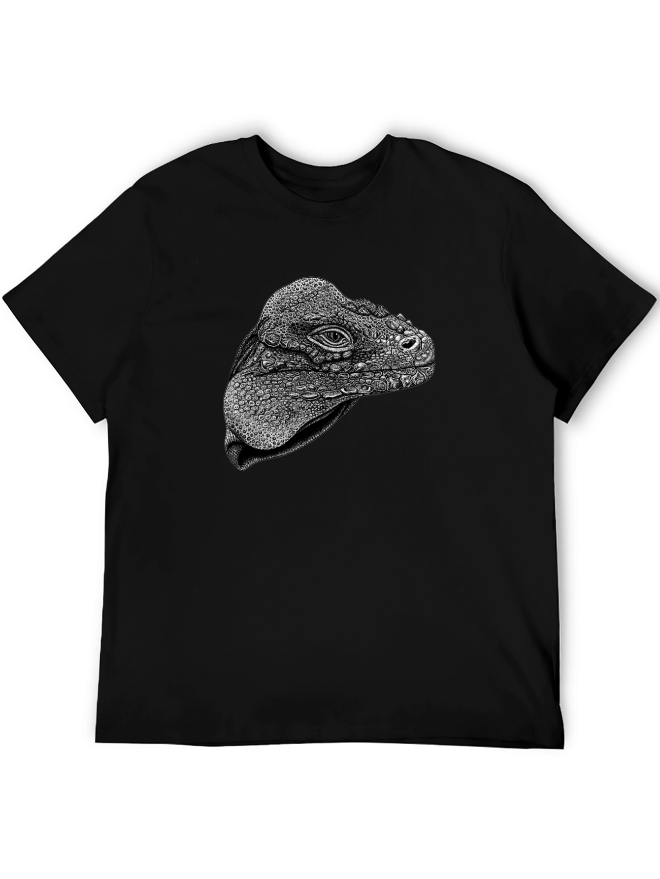 Camiseta Negra con Diseño de Iguana