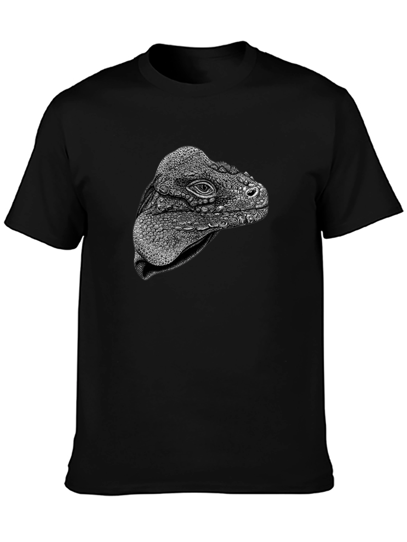 Camiseta Negra con Diseño de Iguana