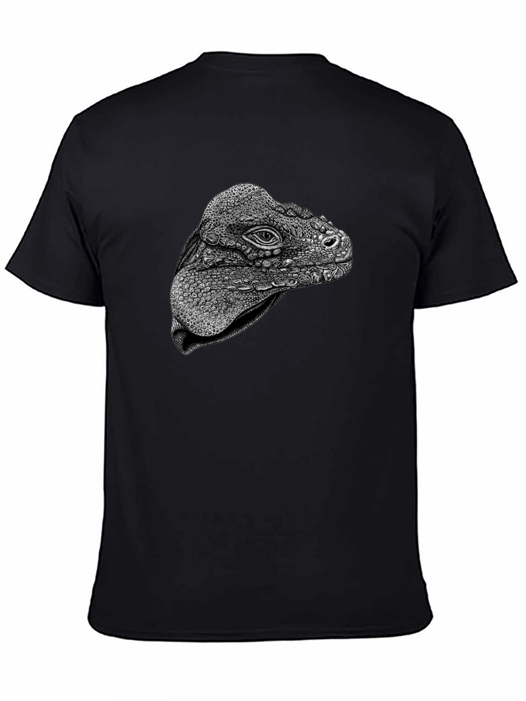 Camiseta Negra con Diseño de Iguana