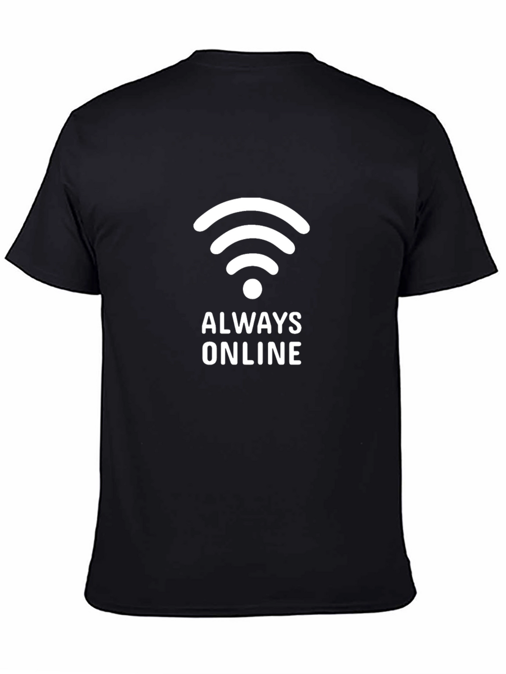 Camiseta Negra Always Online Hombre