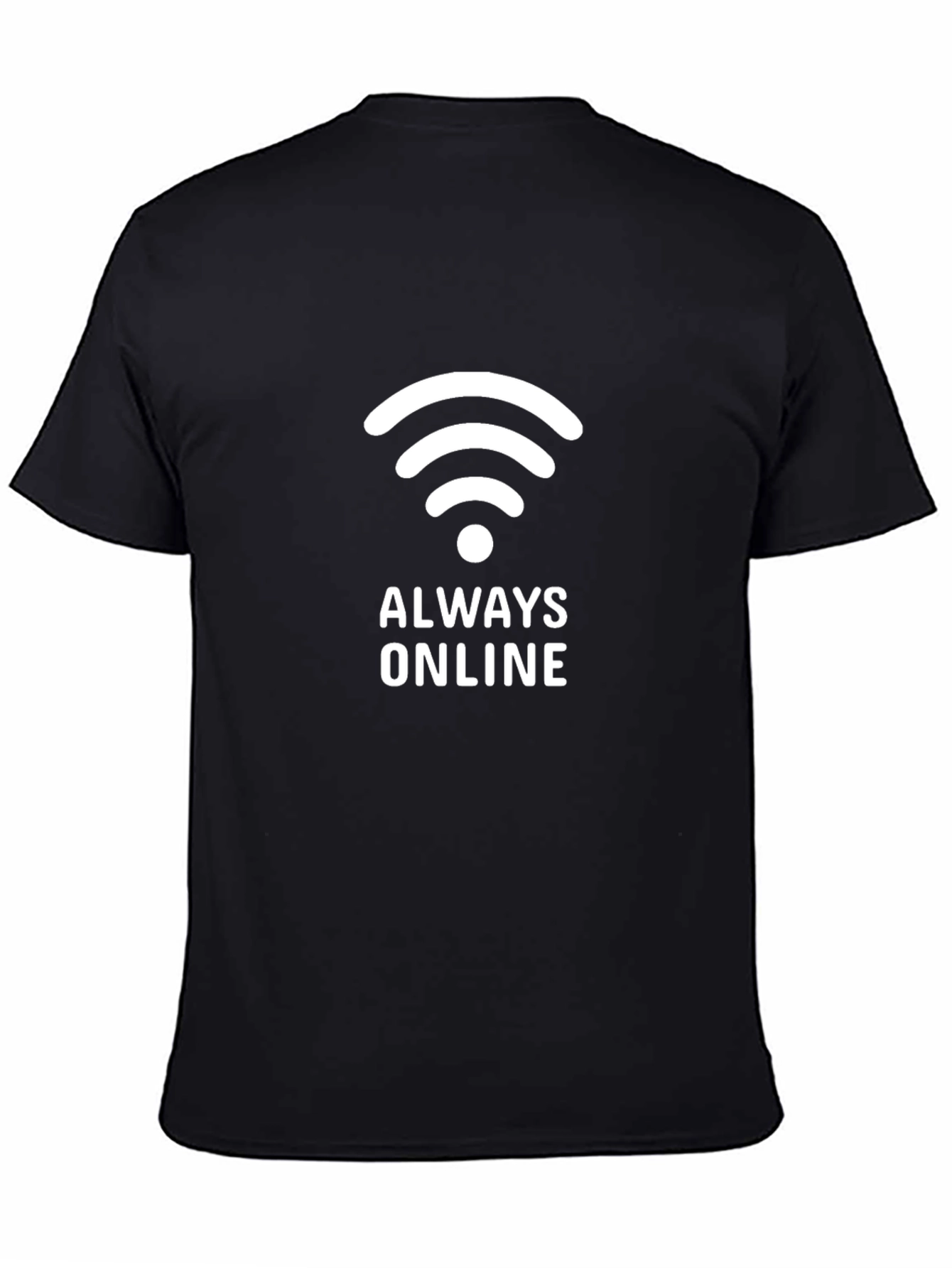 Camiseta Negra Always Online Hombre