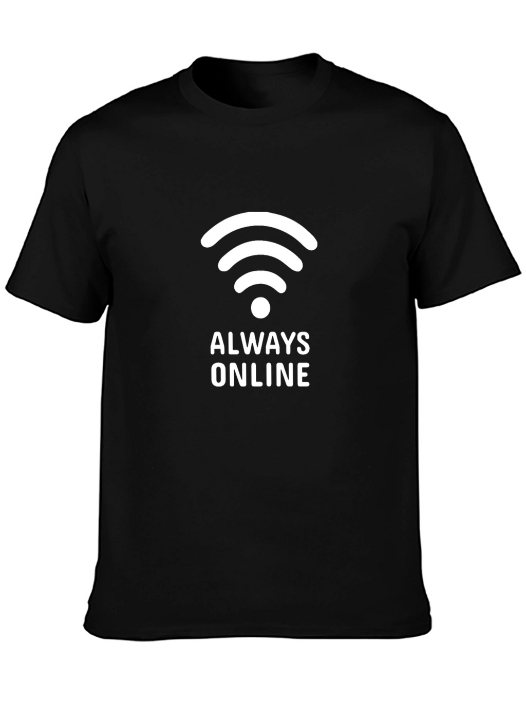 Camiseta Negra Always Online Hombre