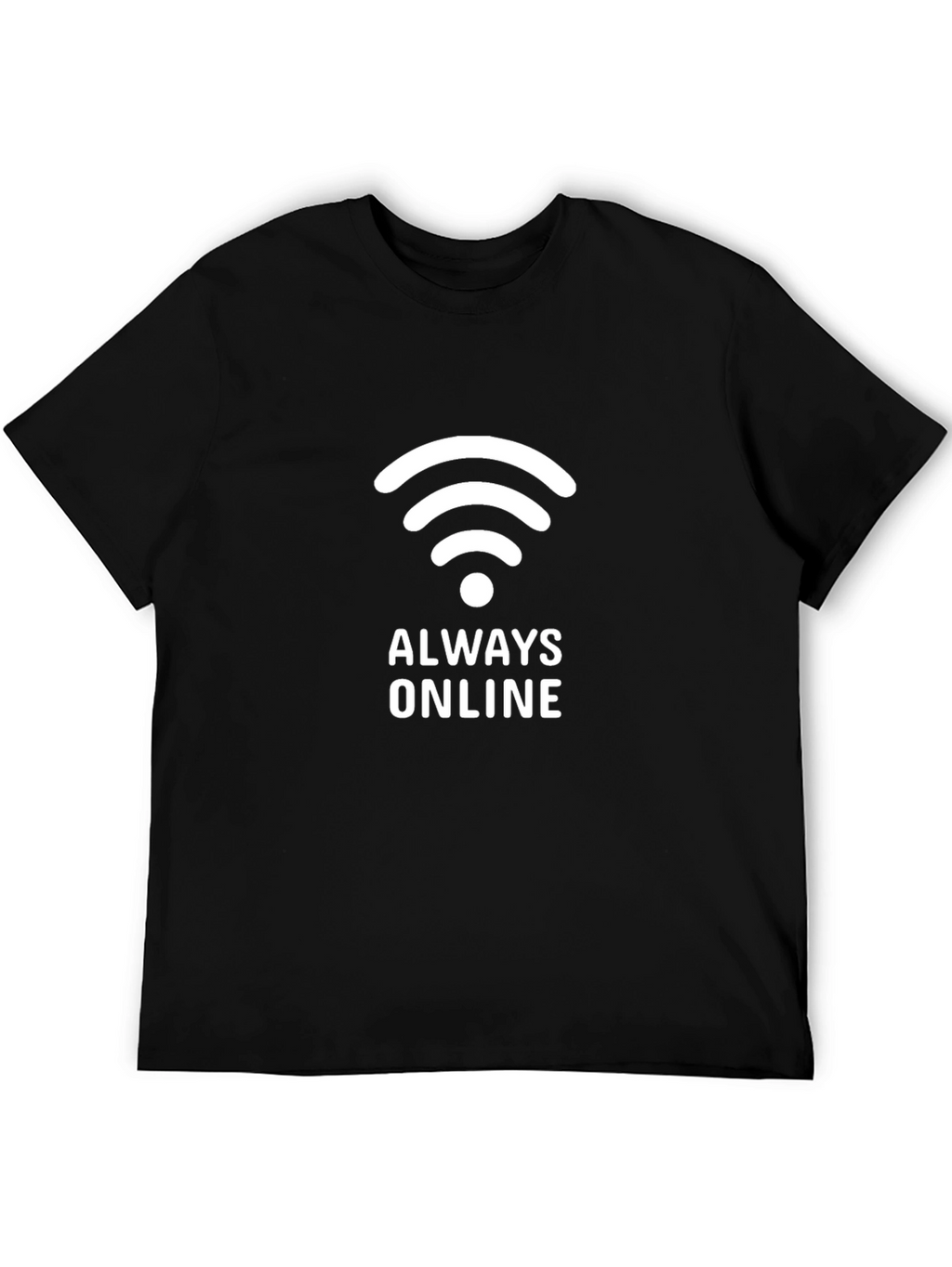 Camiseta Negra Always Online Hombre