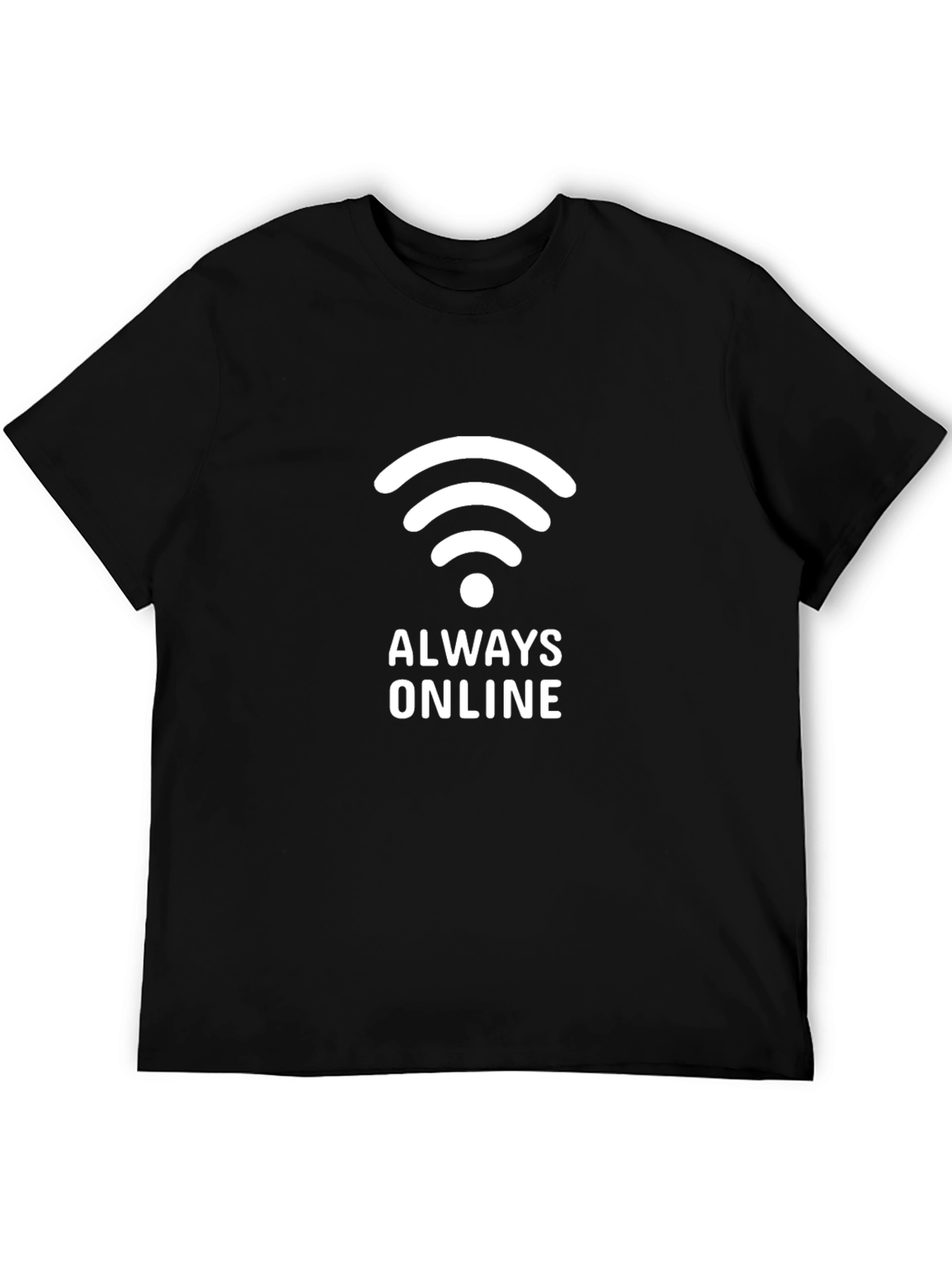 Camiseta Negra Always Online Hombre