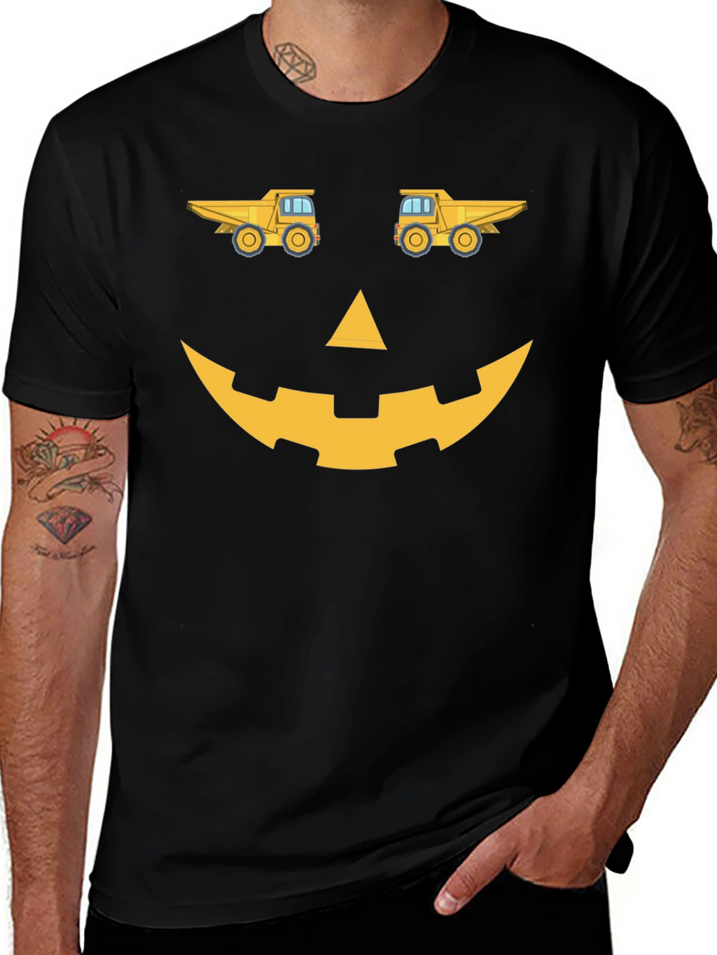 Camiseta Halloween con diseño de camiones
