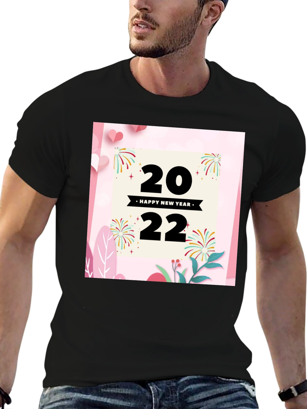 Camiseta Negra Año Nuevo 2022