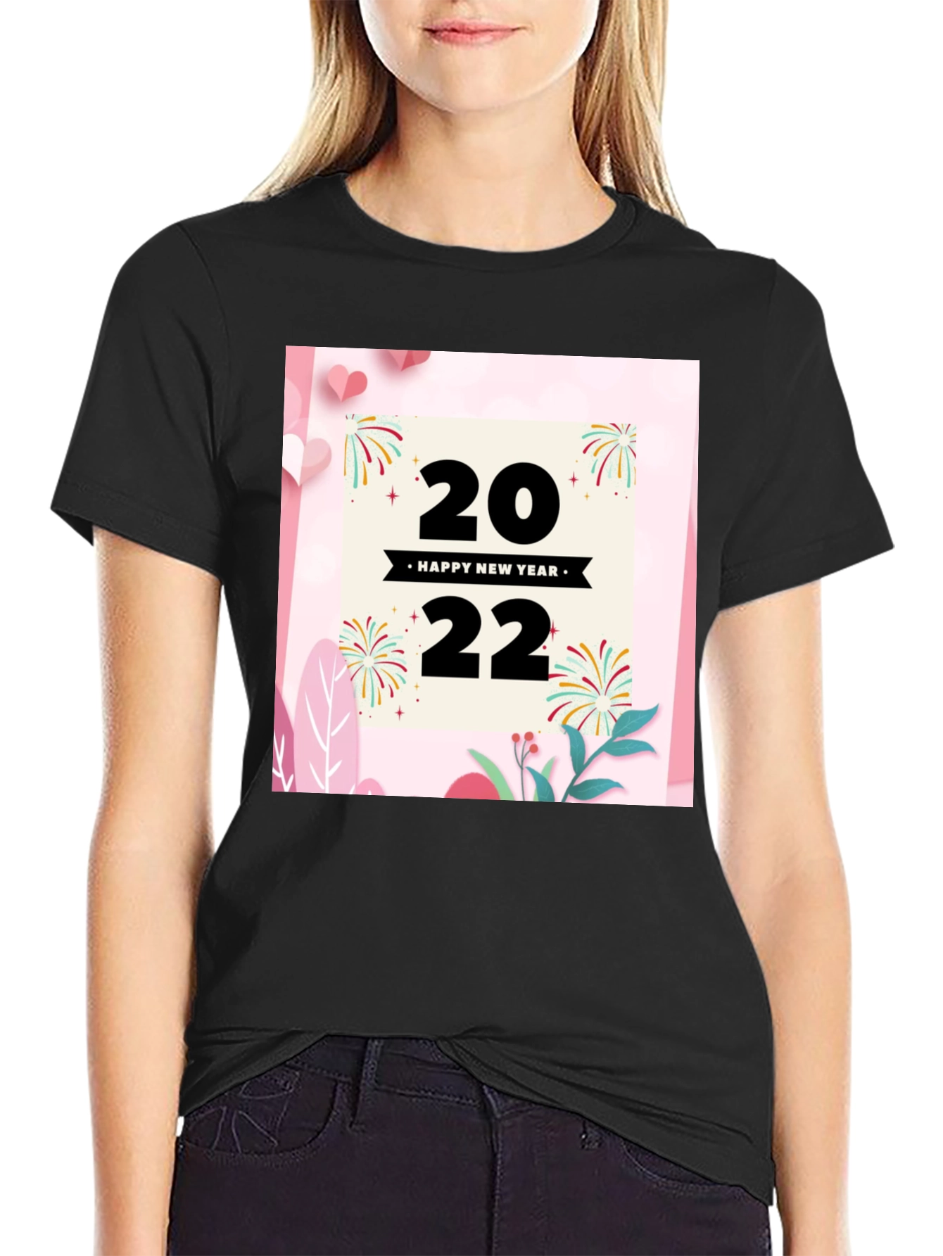 Camiseta Negra Año Nuevo 2022