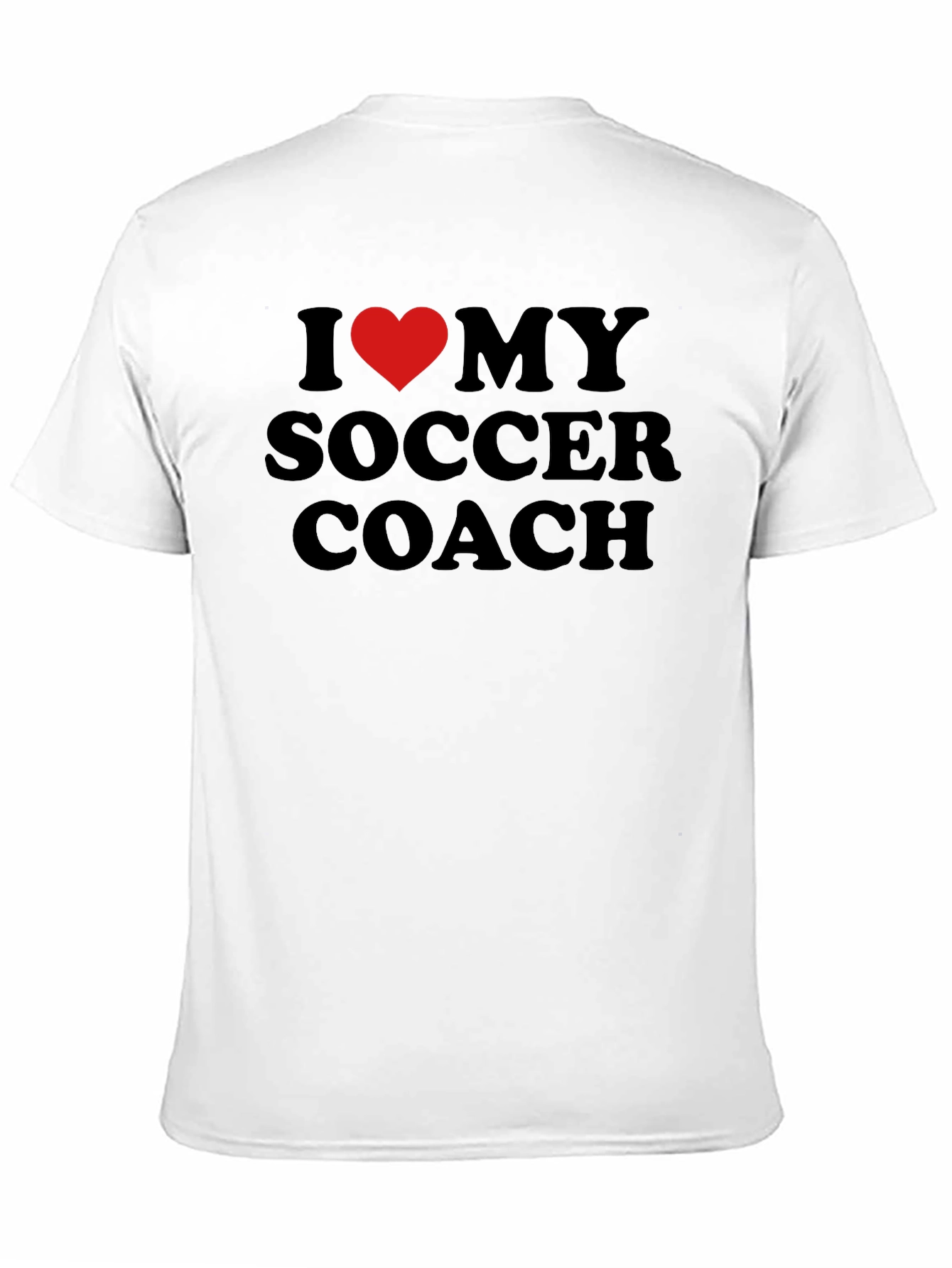 Camiseta Negra Amo a mi Entrenador de Fútbol