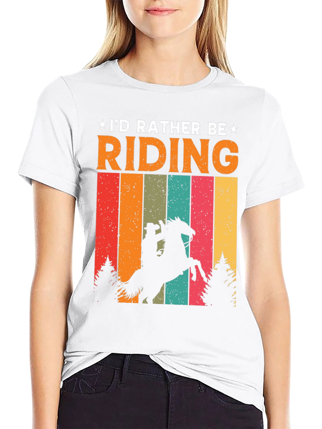 Camiseta de Vaquero: Preferiría Estar Montando