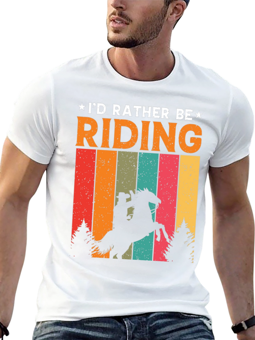 Camiseta de Vaquero: Preferiría Estar Montando