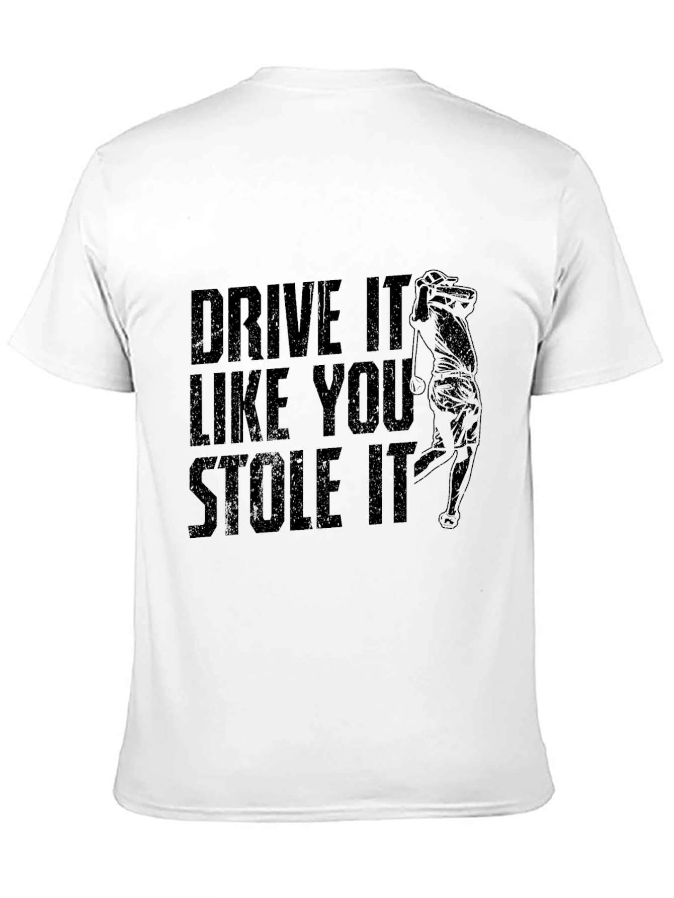 Camiseta Negra con Diseño de Golf Drive It Like You Stole It