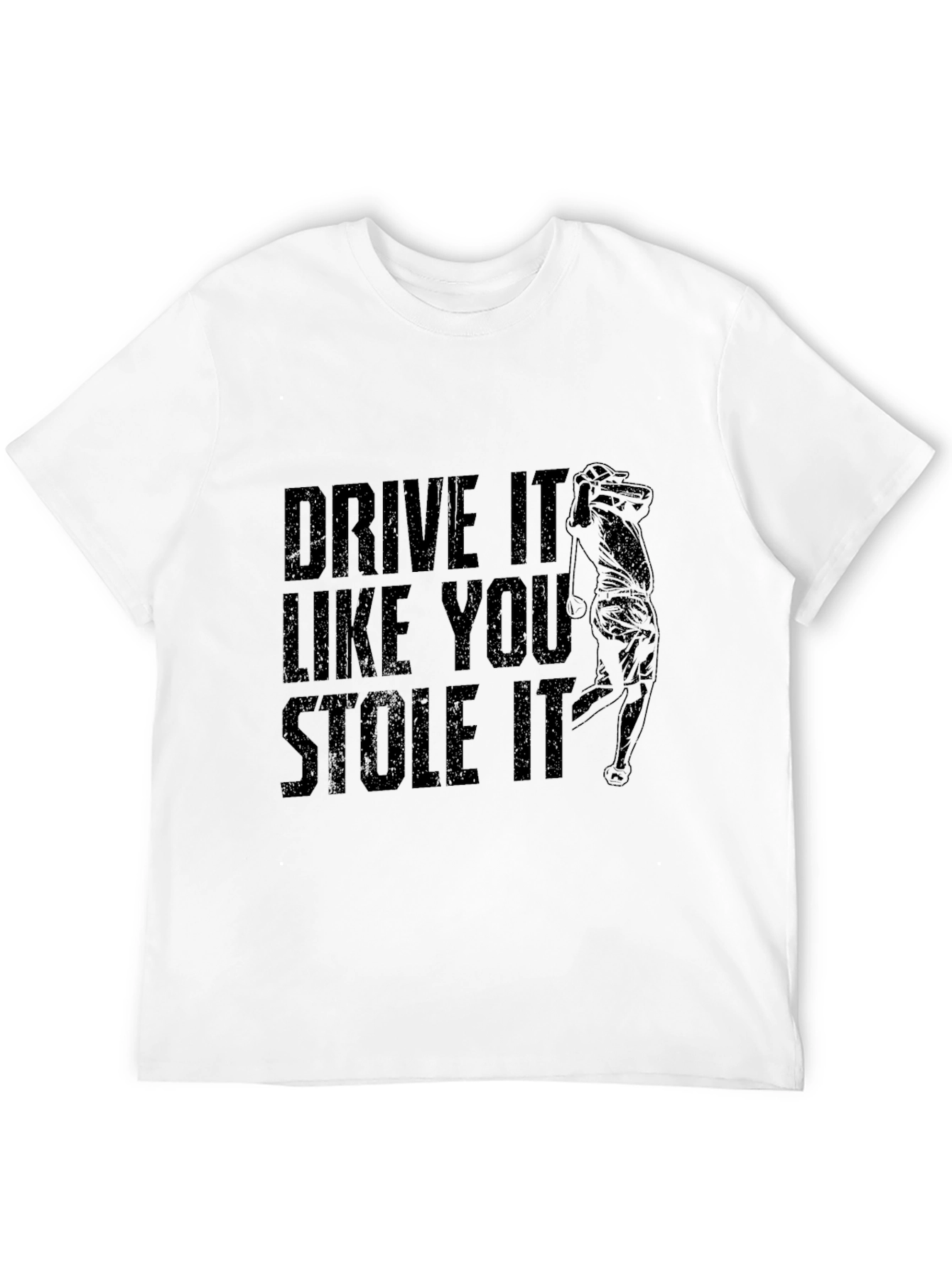 Camiseta Negra con Diseño de Golf Drive It Like You Stole It