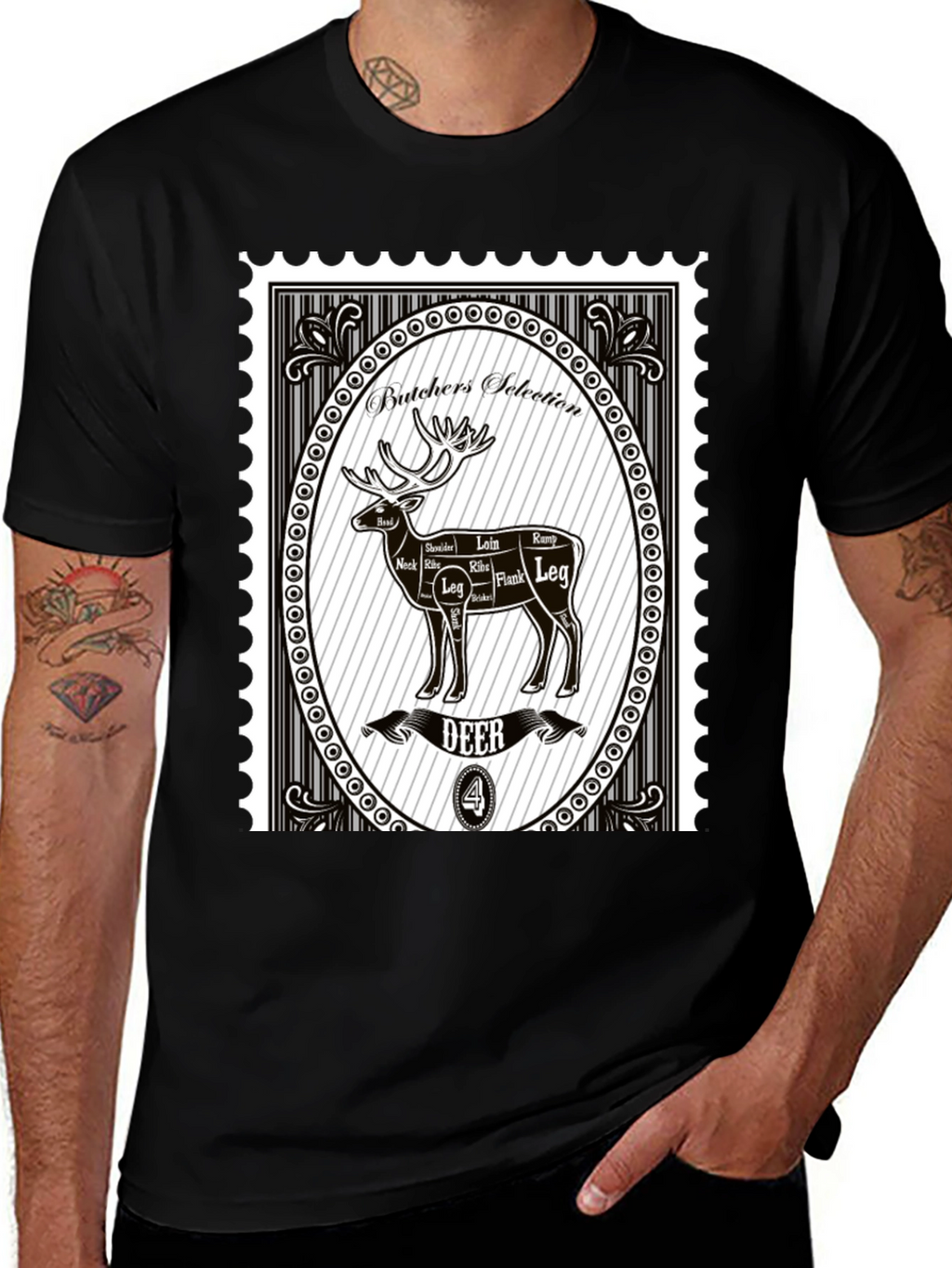 Camiseta Hombre Estampado Butchers Selection Deer