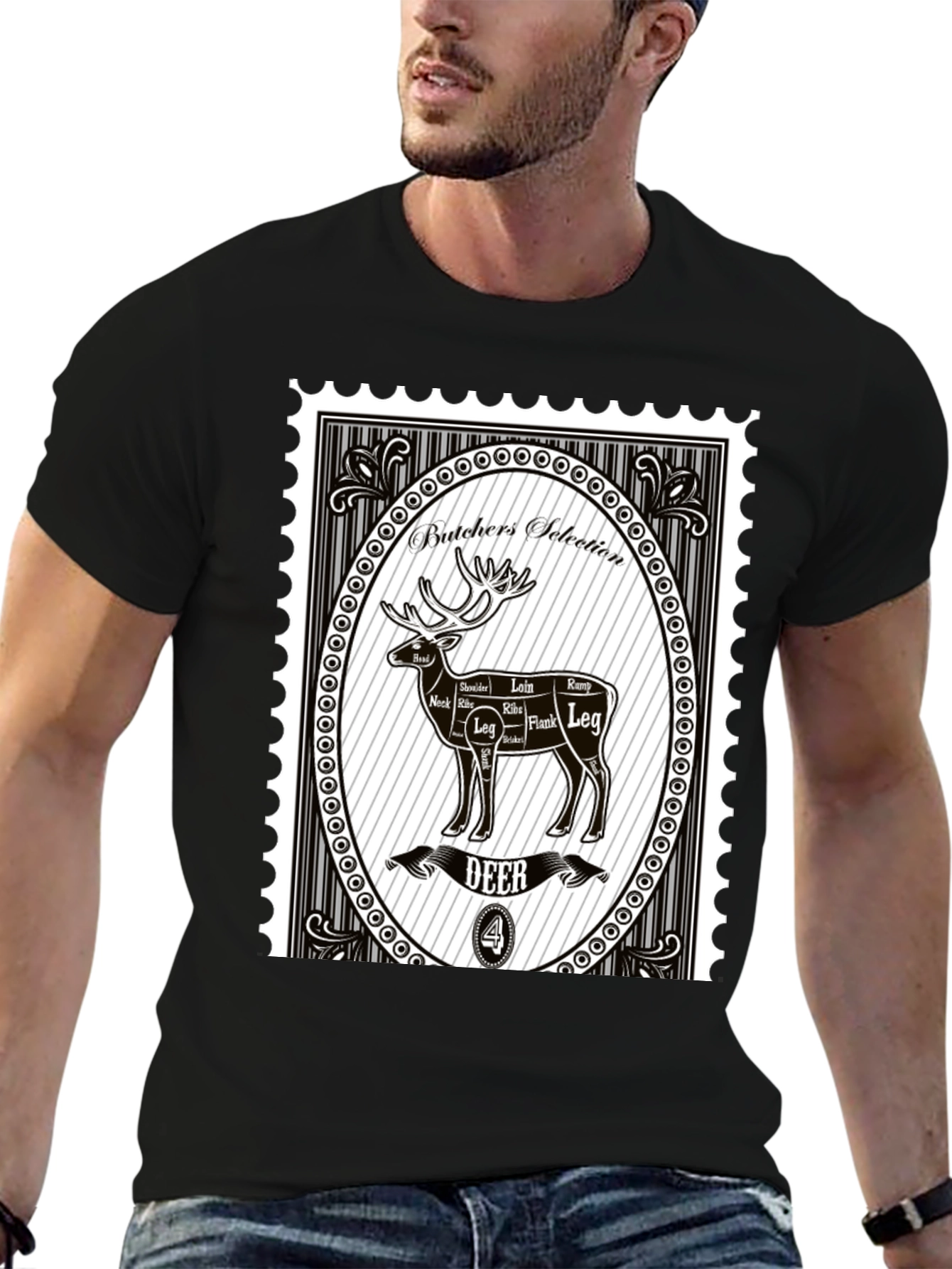 Camiseta Hombre Estampado Butchers Selection Deer