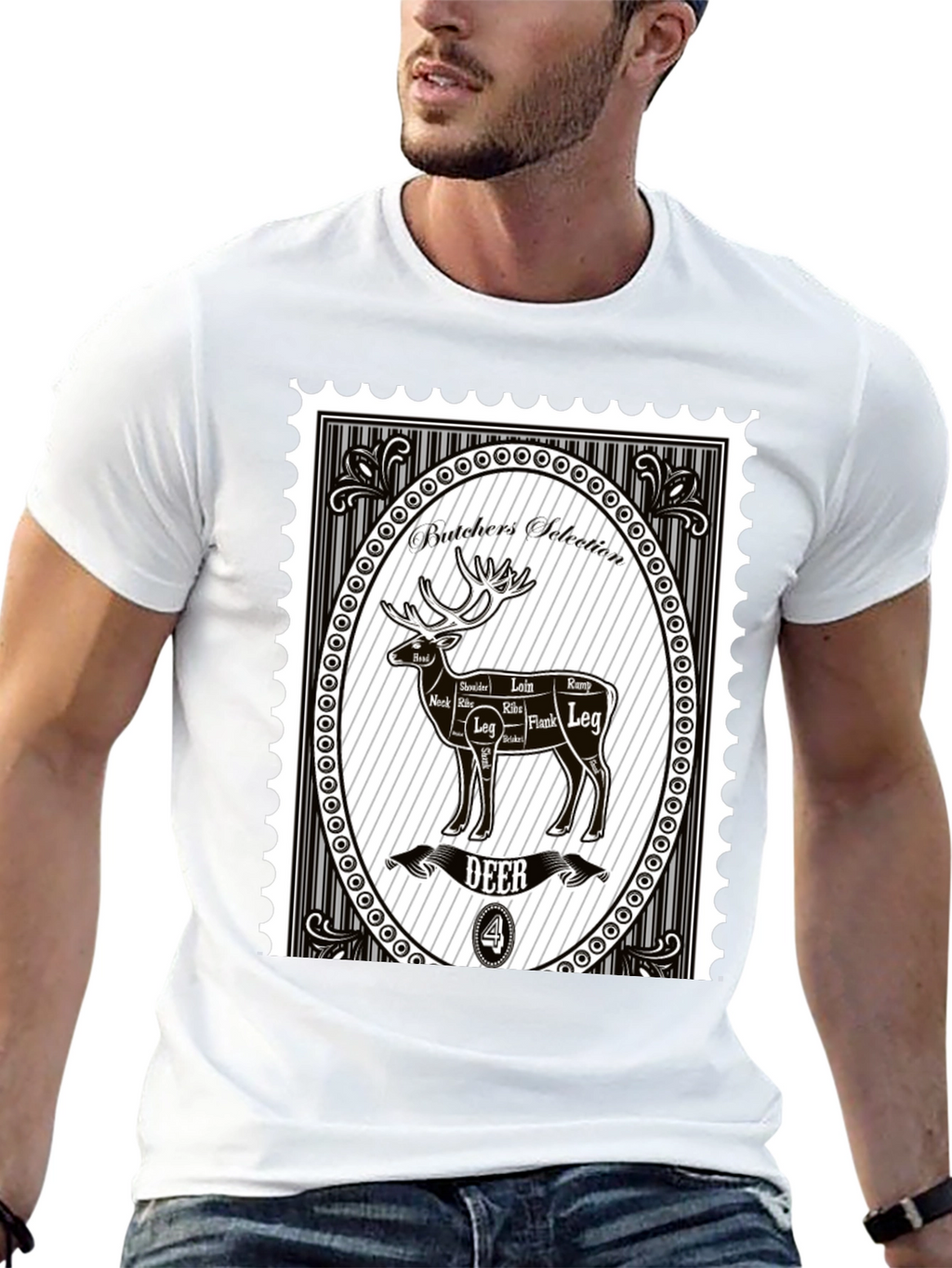 Camiseta Hombre Estampado Butchers Selection Deer