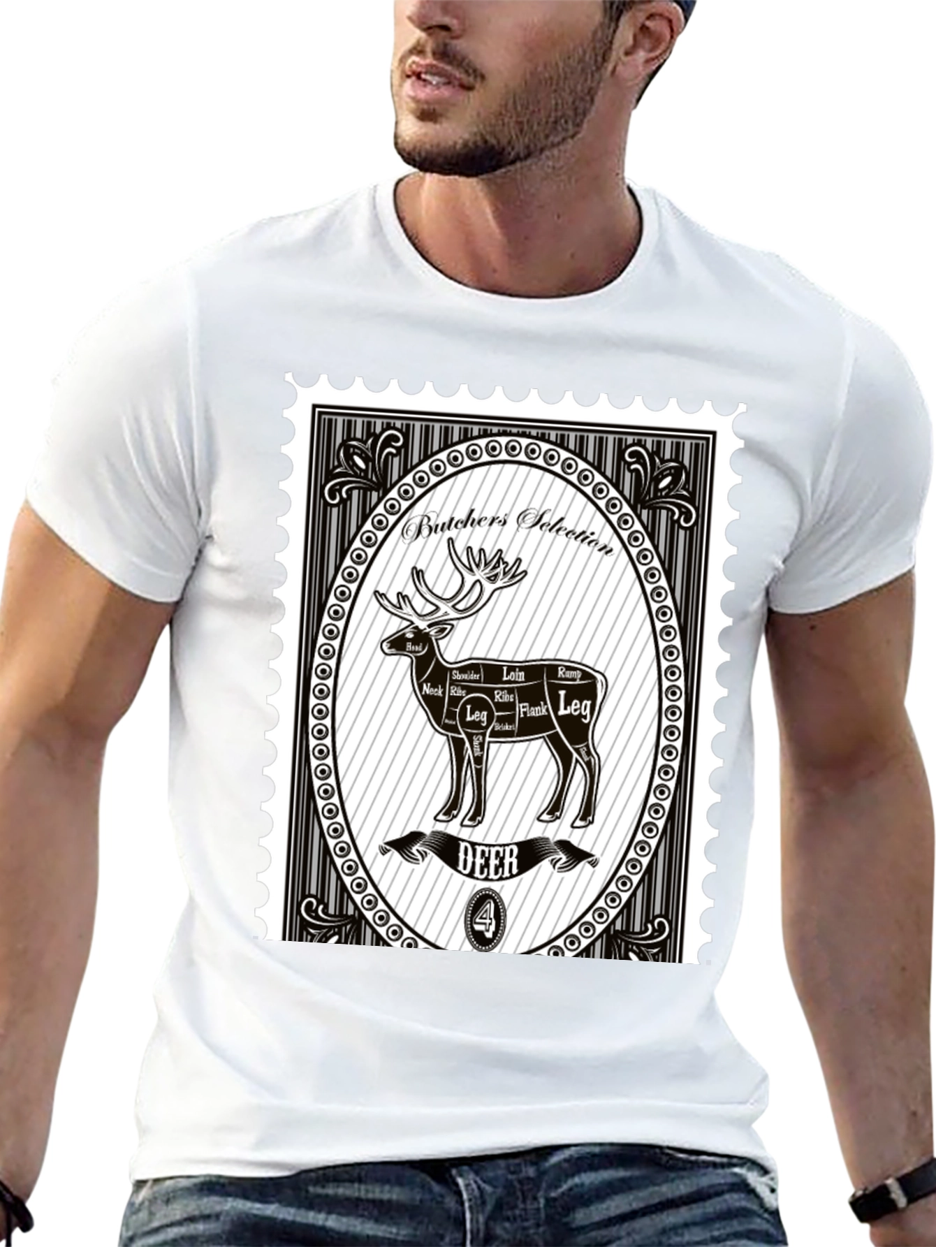 Camiseta Hombre Estampado Butchers Selection Deer