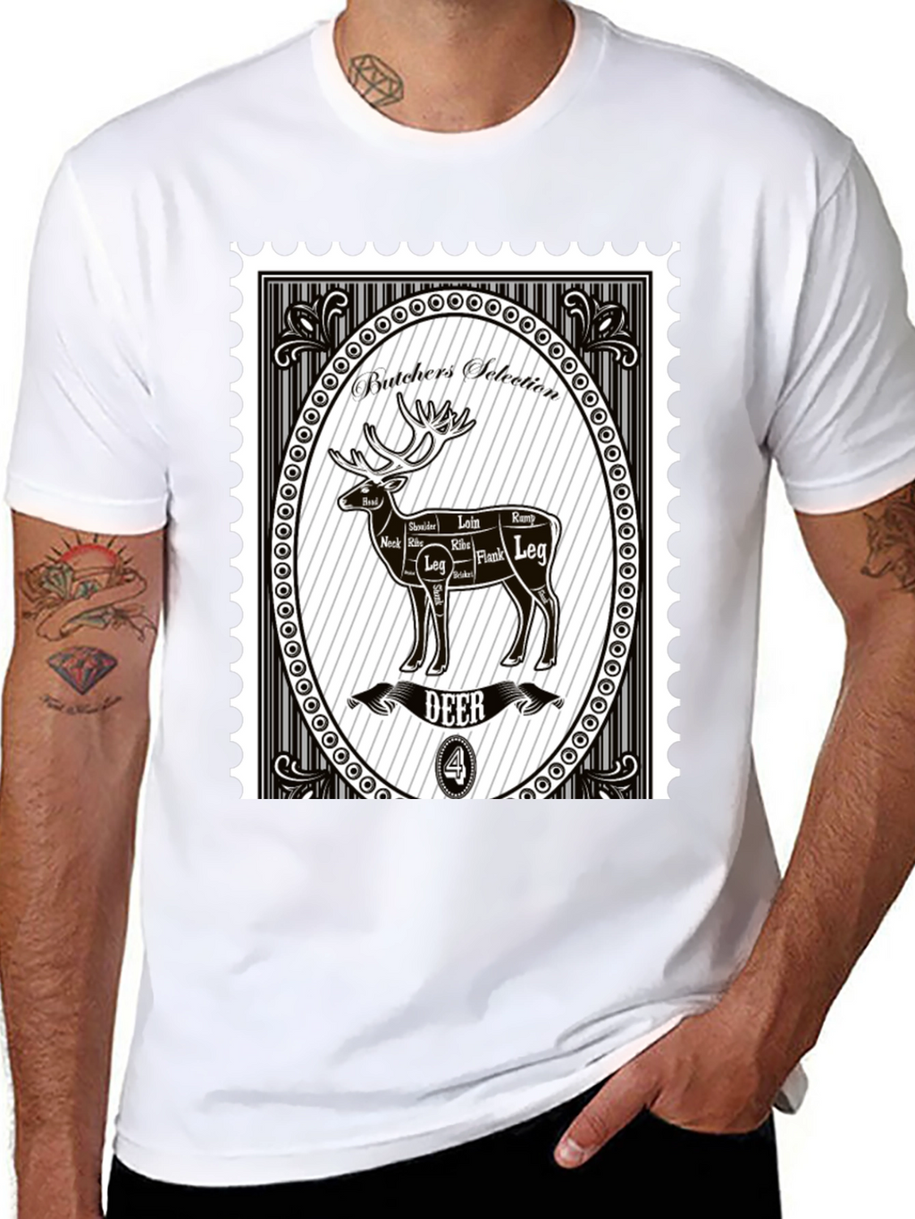 Camiseta Hombre Estampado Butchers Selection Deer