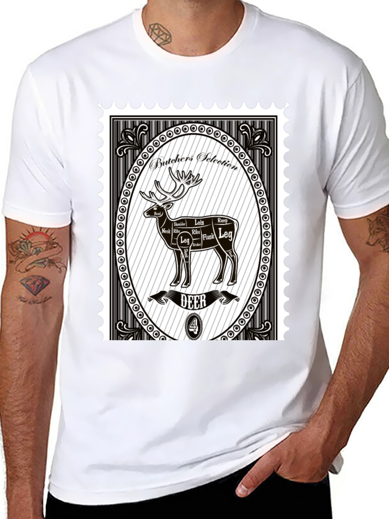Camiseta Hombre Estampado Butchers Selection Deer