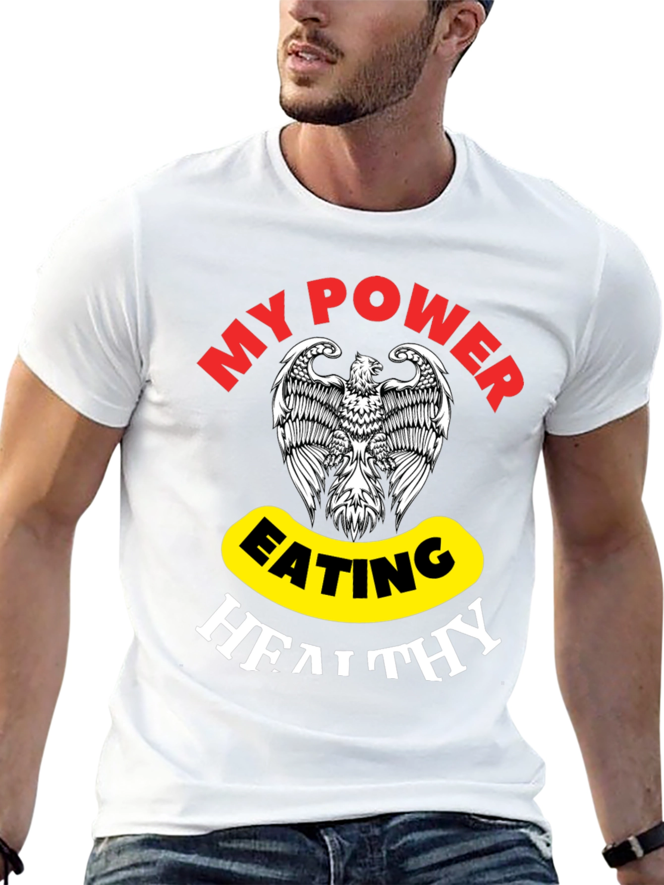 Camiseta Hombre My Power Eating Healthy